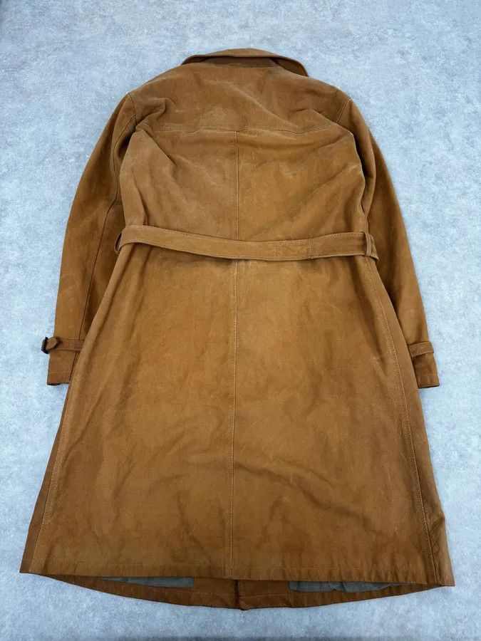 Emporio Armani SS2003 Emporio Armani Beige Leather Trench Jacket Size US L / EU 52-54 / 3 - 4 Thumbnail