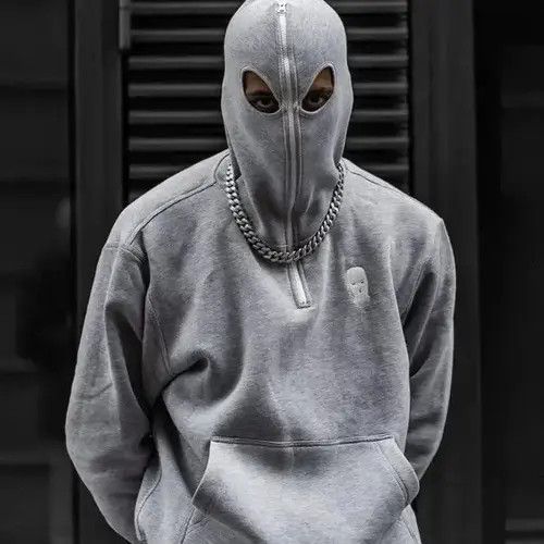 Gray Oversize Hooded Cardigan