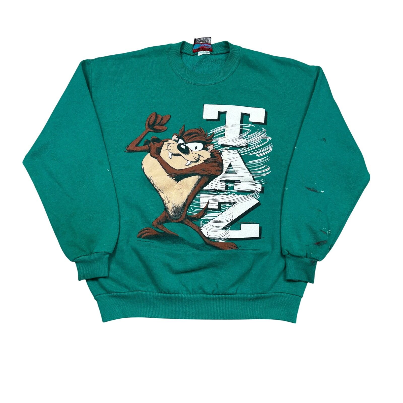 Vintage × Warner Bros Vintage 1993 Warner Bros Looney Tunes Taz Sweatshirt Mens XL Size US XL / EU 56 / 4 - 1 Thumbnail