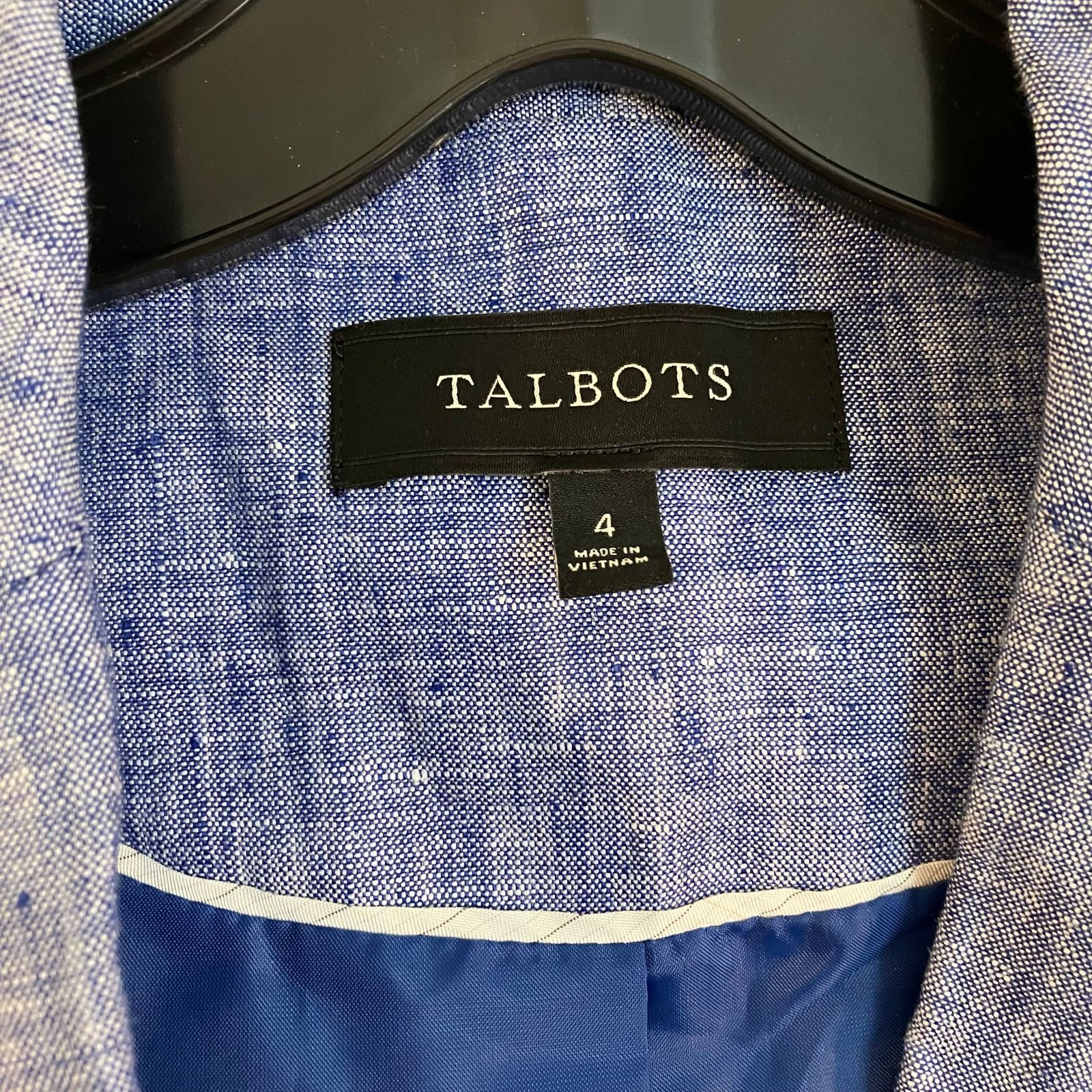 Other Talbots Women's Blue Linen Sport Coat Jacket Size S / US 4 / IT 40 - 2 Thumbnail