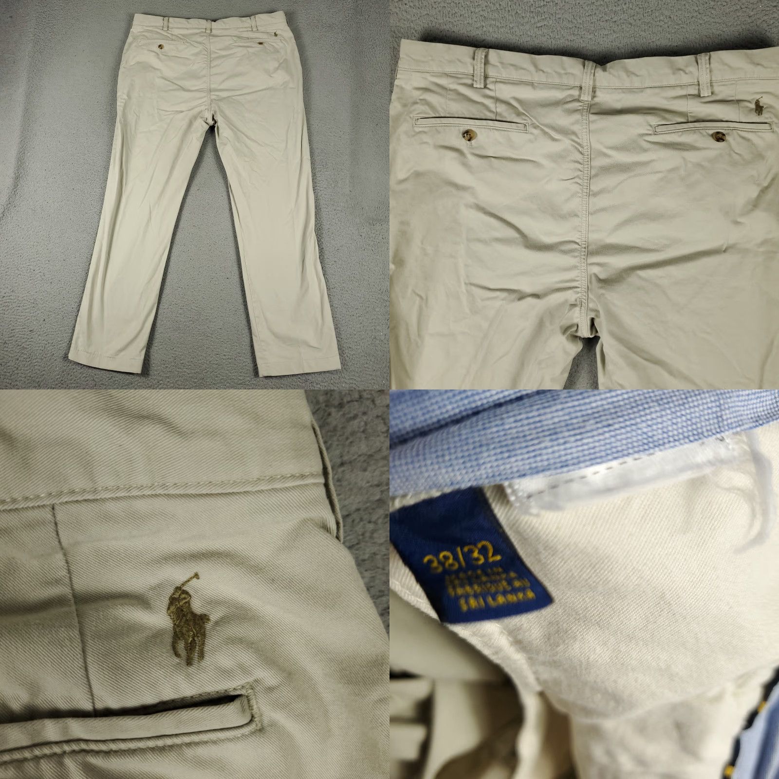 Ralph Lauren Ralph Lauren Pants Mens 38x30.5 Beige Stretch Flat Front Chino Trousers Size US 38 / EU 54 - 8 Thumbnail