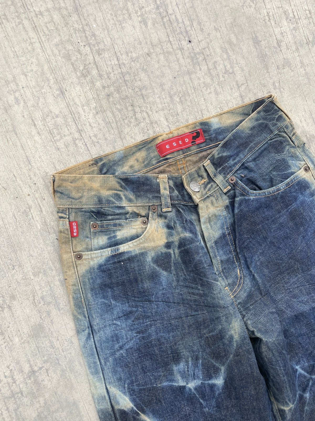 Japanese Brand ESED MUD WASH FLARE JEANS IFSIXWASNINE ARCHIVE PUNK Size 26" / US 2 / IT 38 - 5 Thumbnail