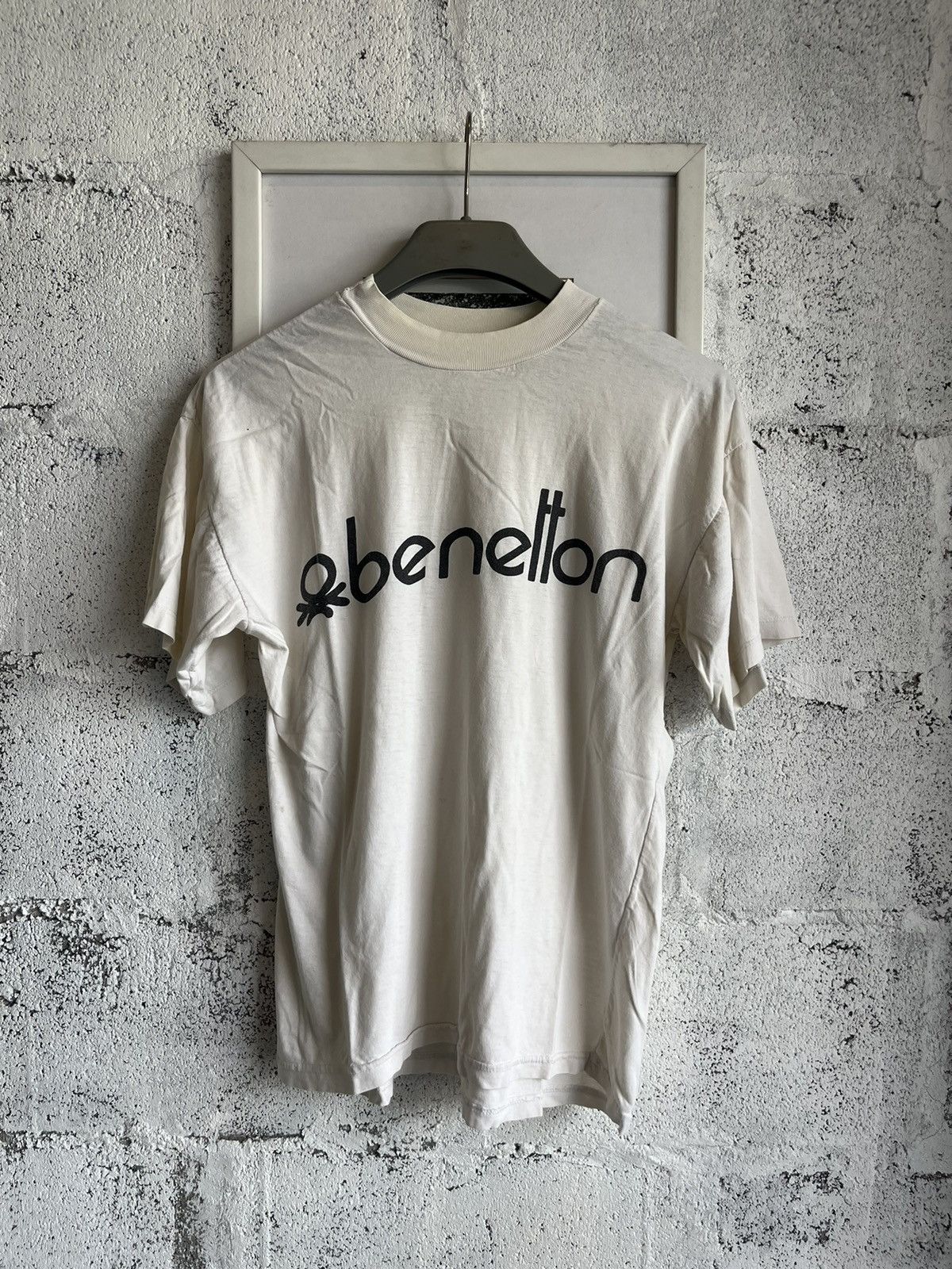 Benetton × Vintage Vintage Benetton ( big Logo ) very worn Tshirt Size US M / EU 48-50 / 2 - 2 Thumbnail