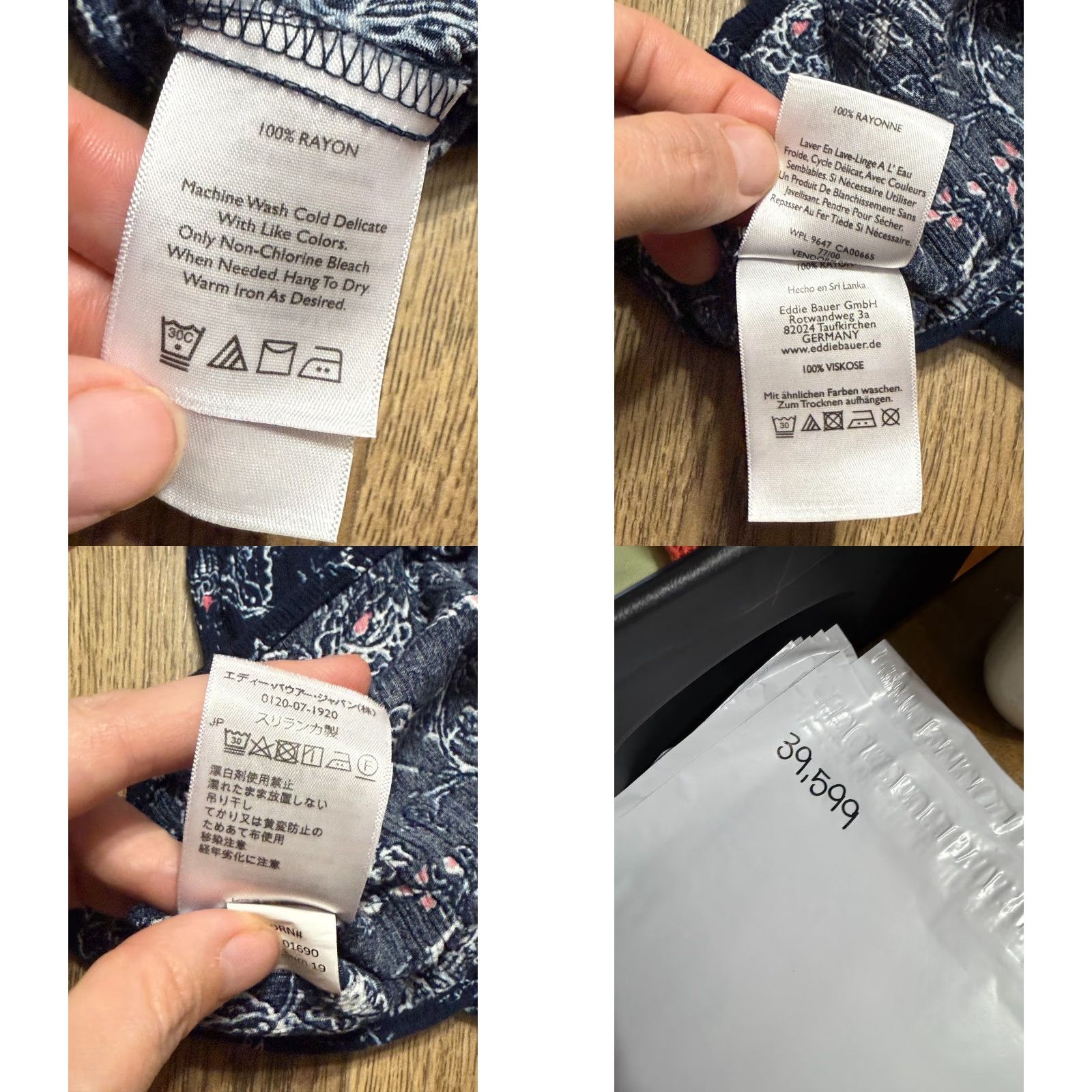 Eddie Bauer Eddie Bauer Shirt Women's Medium Blue Floral Long Sleeve V-neck Cotton Size M / US 6-8 / IT 42-44 - 8 Thumbnail