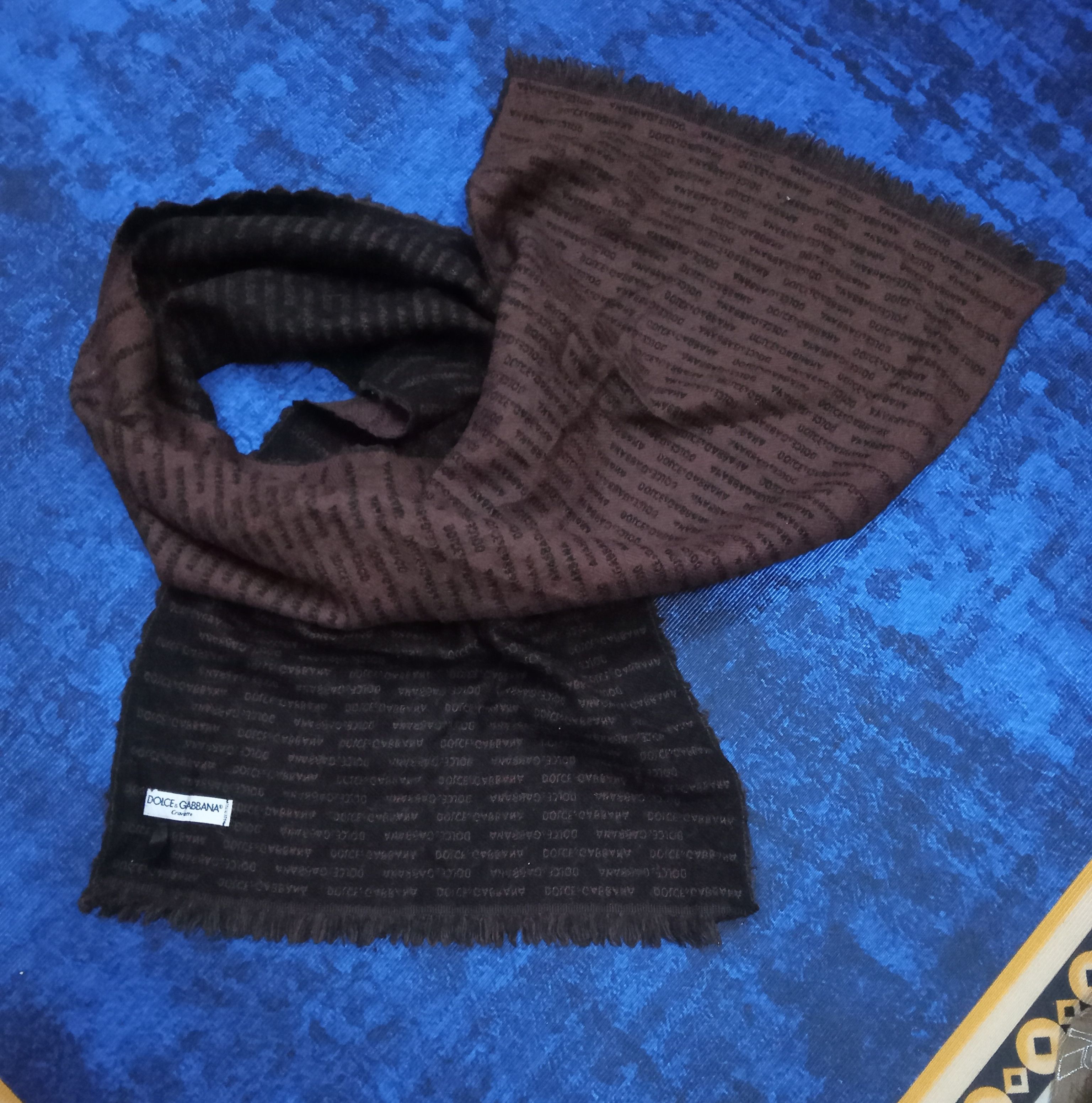 Dolce & Gabbana Cravette Spell Out Wool Neck Scarf