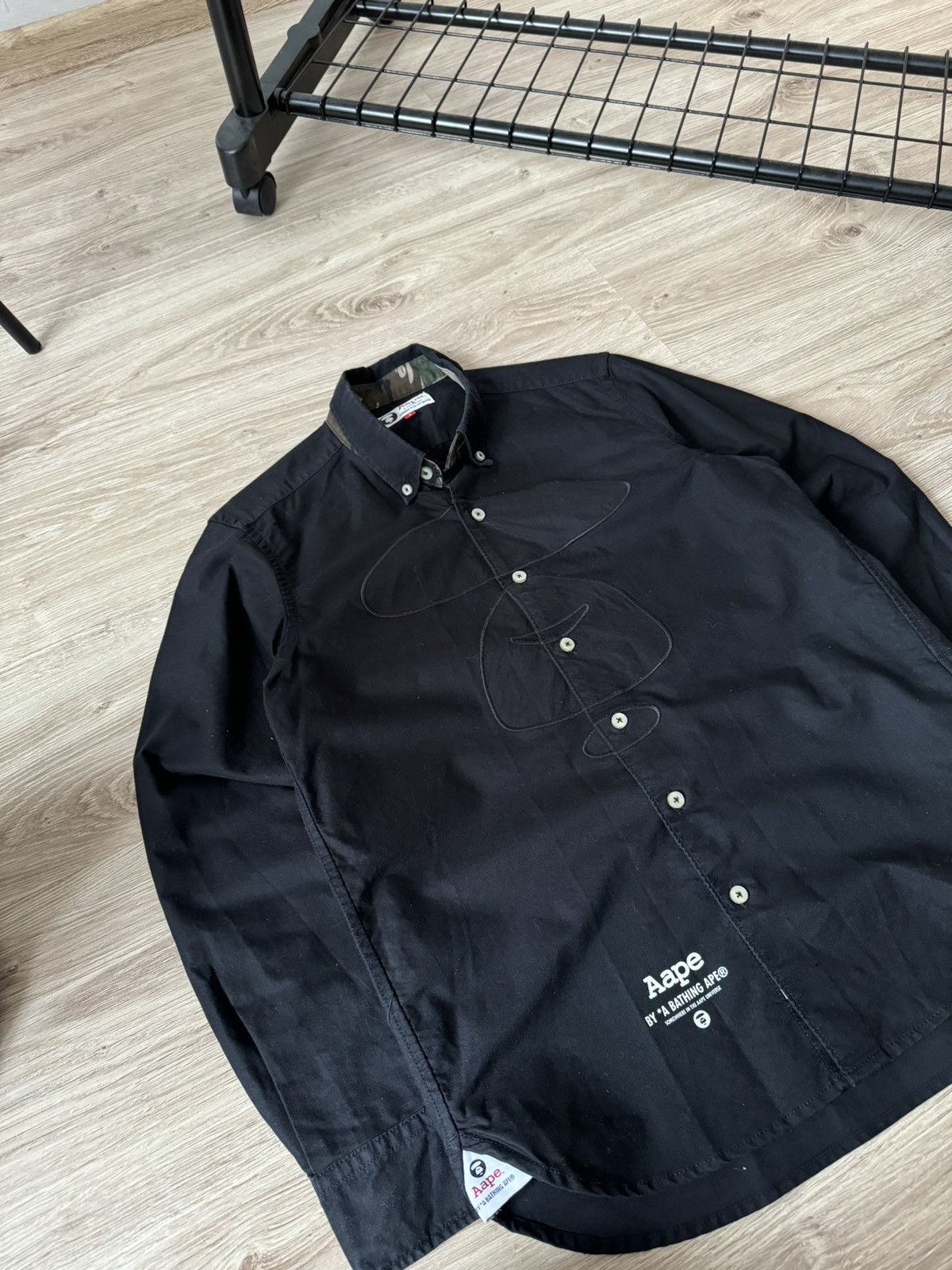 Aape Aape By A Bathing Ape Bape Black Button Up Shirt Size US S / EU 44-46 / 1 - 4 Thumbnail