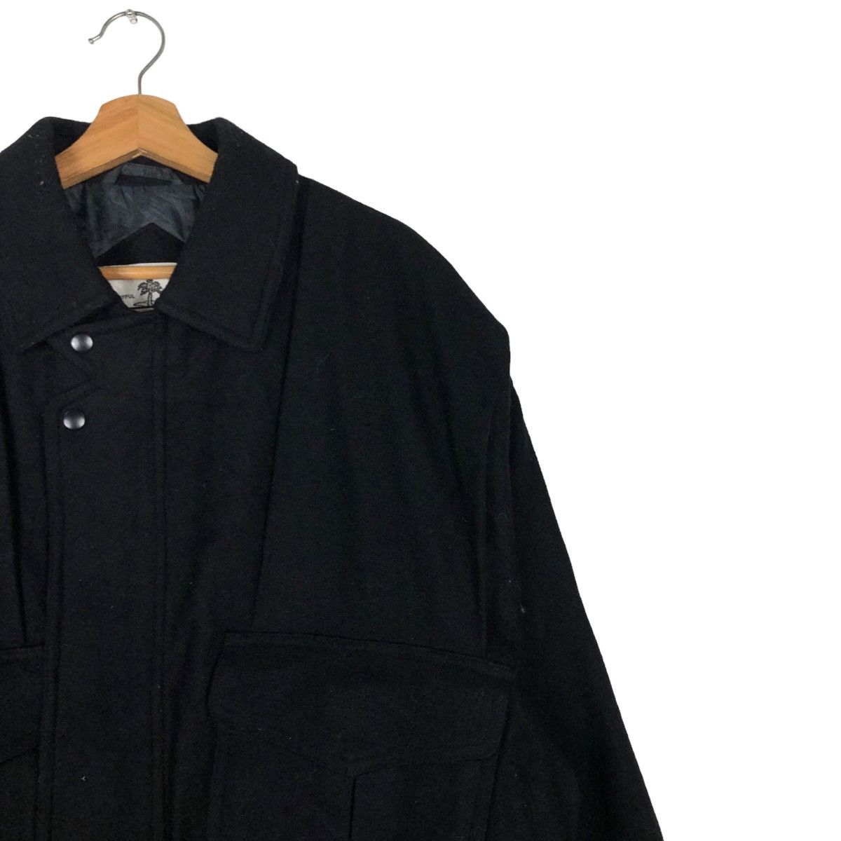 Issey Miyake 🔥Rich Black - Vintage Wool Biker Jacket Wood Heaven Japan Size US L / EU 52-54 / 3 - 6 Thumbnail