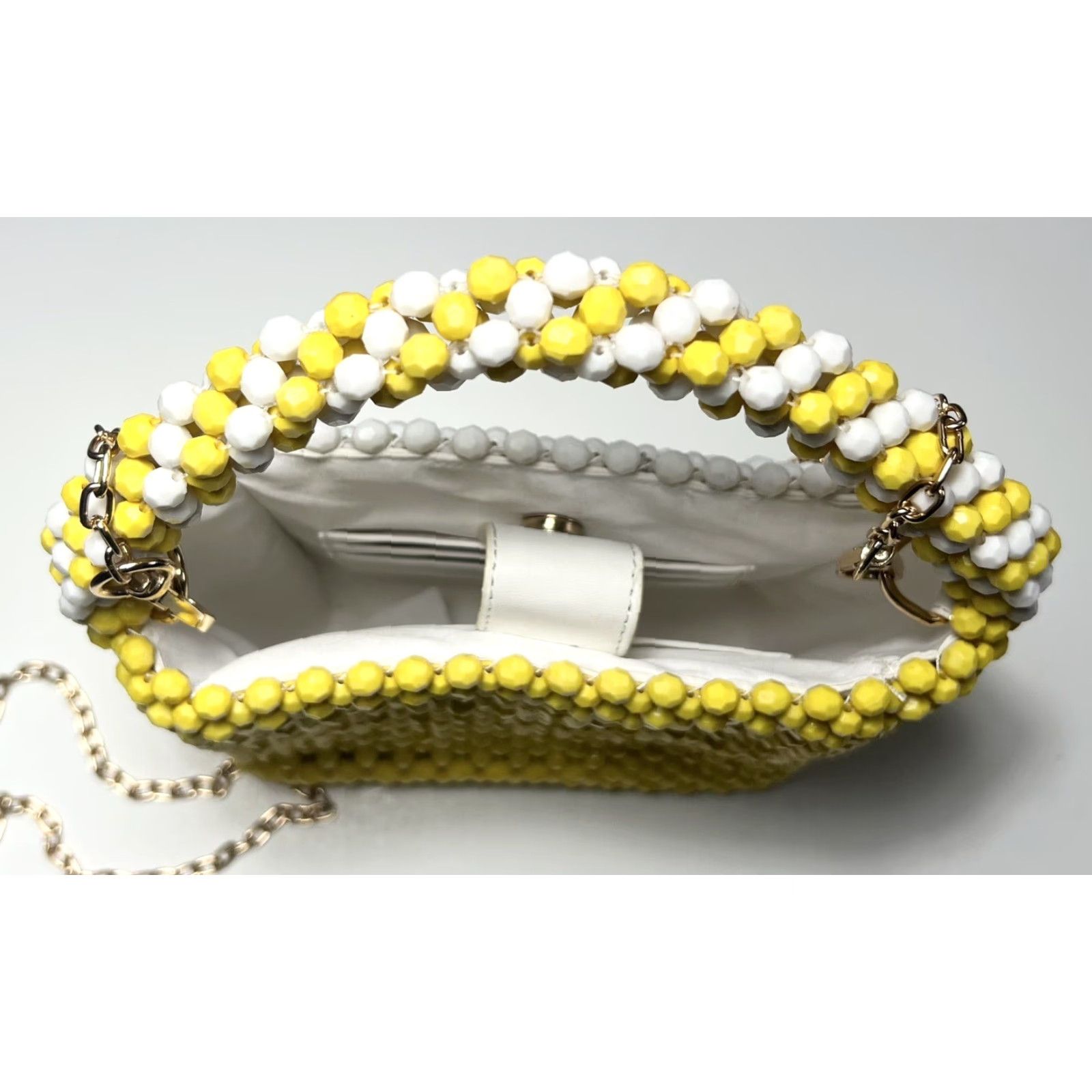 Vintage NWOT Bouffant & Broken Hearts Kendra Dandy Beaded Lemon Purse Crossbody Bag Size ONE SIZE - 6 Thumbnail