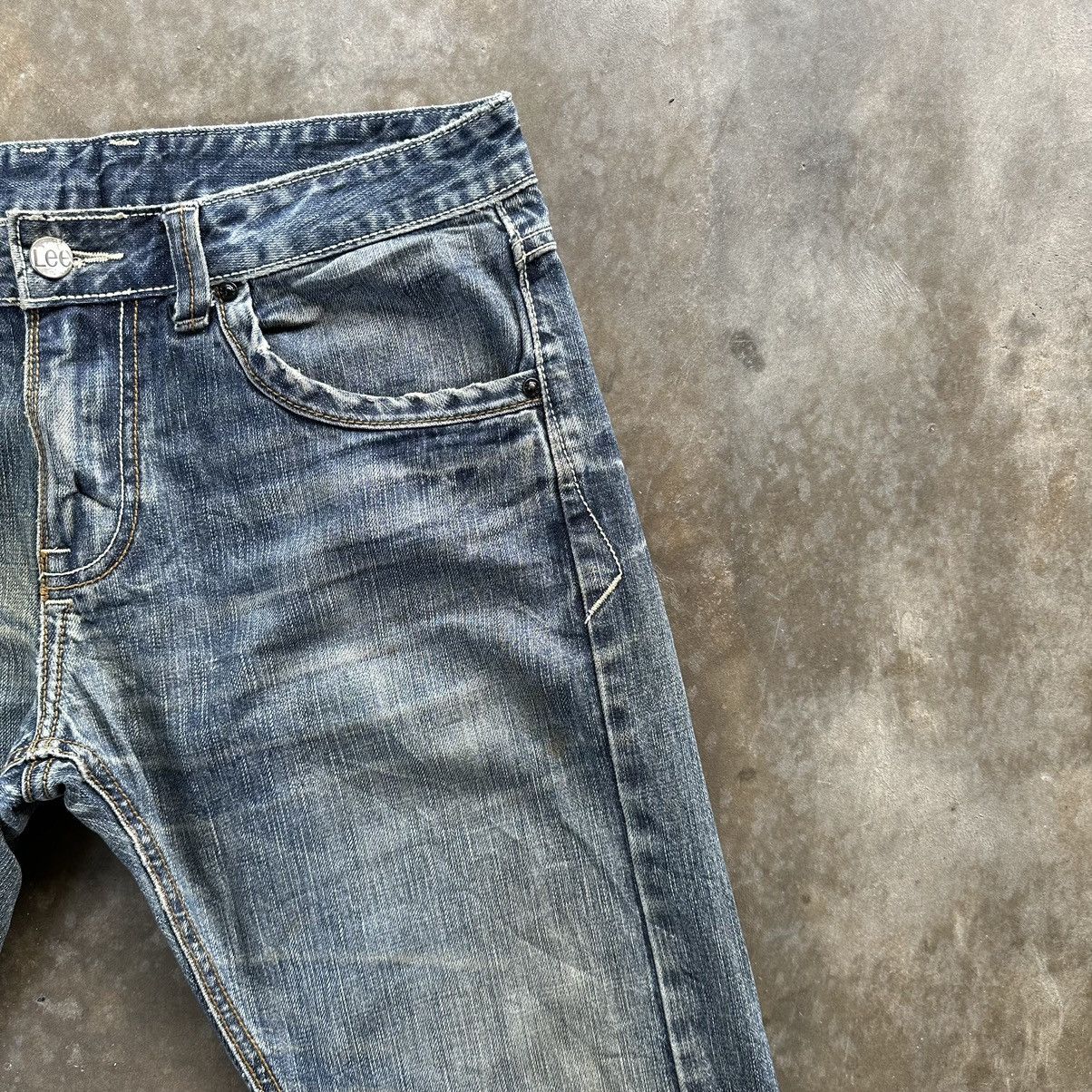 Japanese Brand 🔥W34x28 Vintage Lee Faded Denim Jean Pant Size US 34 / EU 50 - 5 Thumbnail