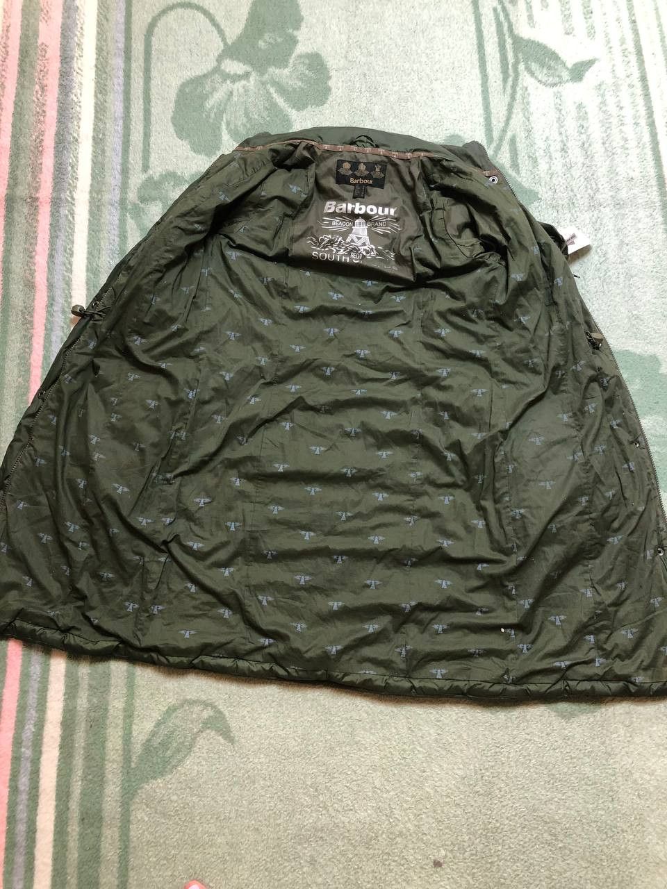 Barbour VINTAGE Green Zip Down Jacket Logo BARBOUR Y2K Size M / US 6-8 / IT 42-44 - 20 Thumbnail