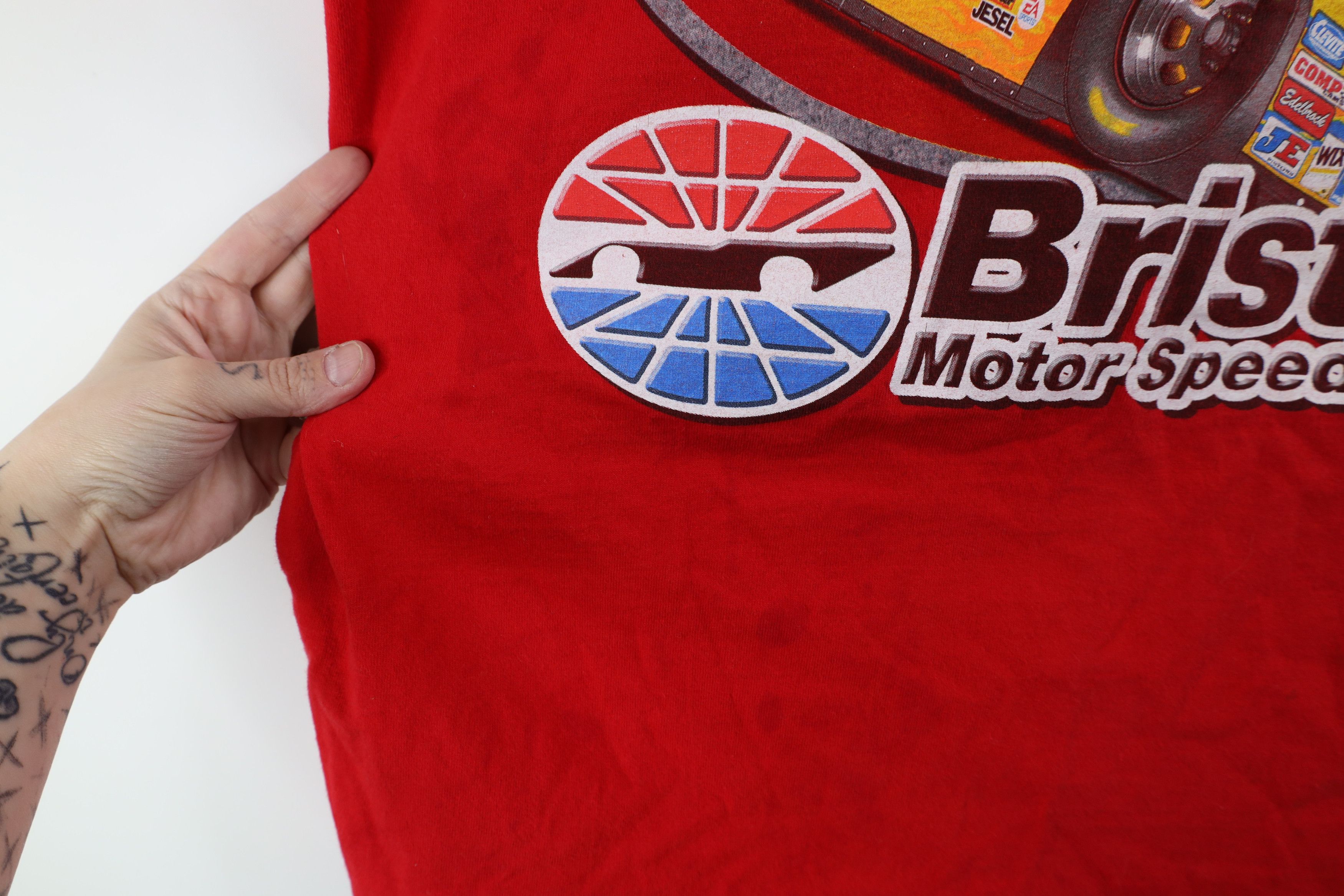 Fruit Of The Loom × Vintage Vintage Y2K 2004 NASCAR Print Bristol Motor Speedway T-Shirt Size US XL / EU 56 / 4 - 6 Thumbnail