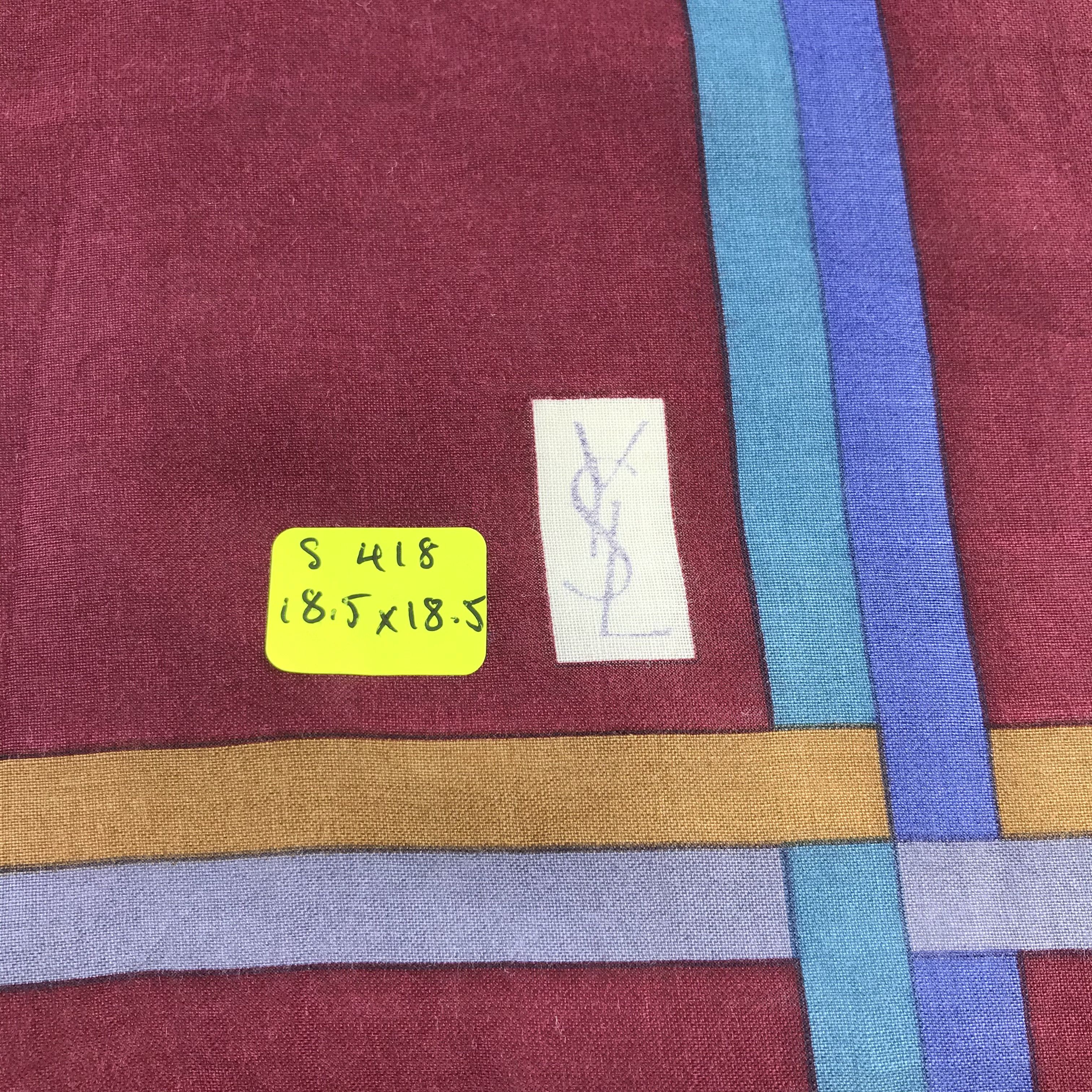 Vintage × Yves Saint Laurent Yves Saint Laurent Bandana / Handkerchief /Neckerchief -S418 Size ONE SIZE - 5 Thumbnail