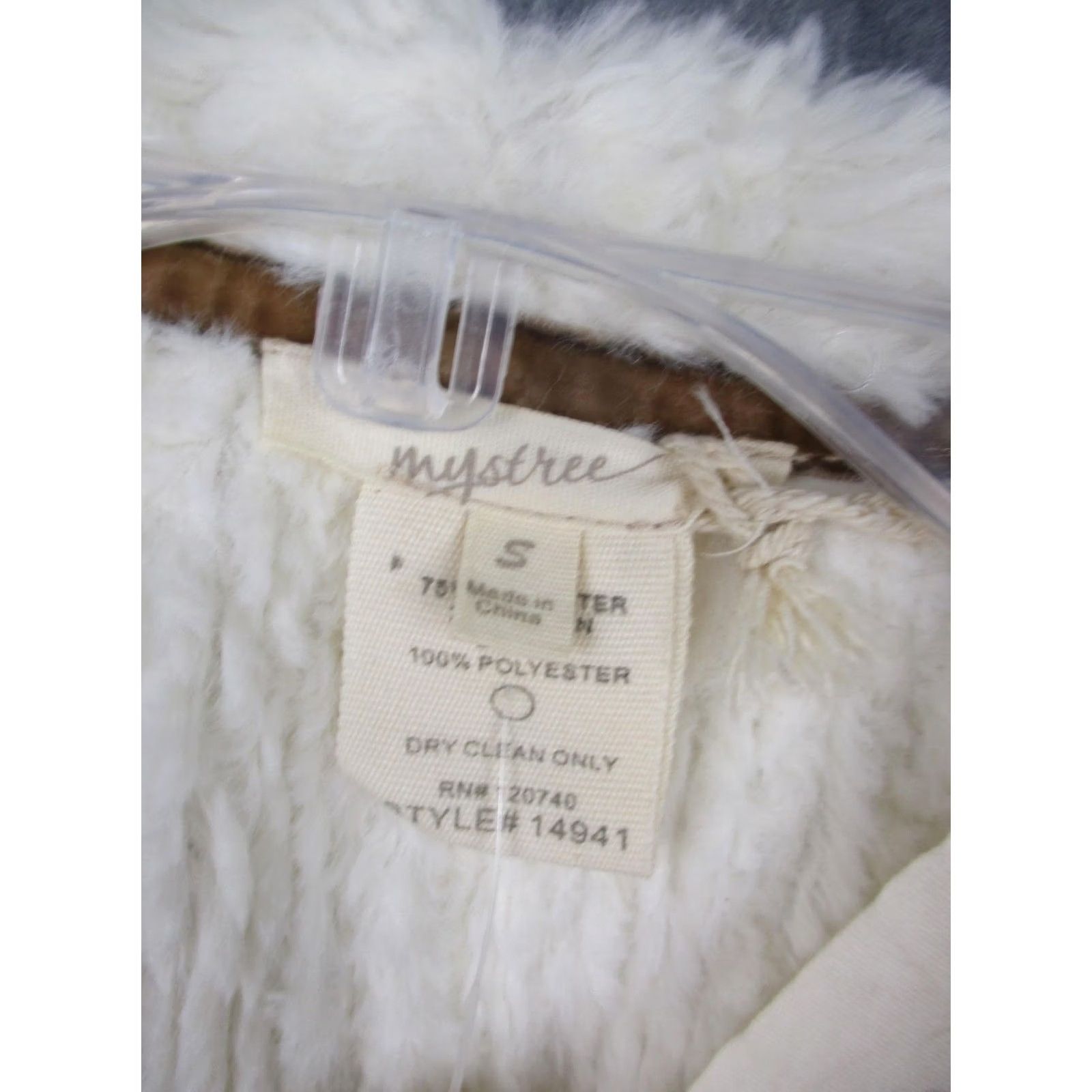 Vintage VINTAGE: NO — Mystree Vest Womens S Beige White Faux Fur Open Front Sleeveless Boho Style Size S / US 4 / IT 40 - 4 Thumbnail