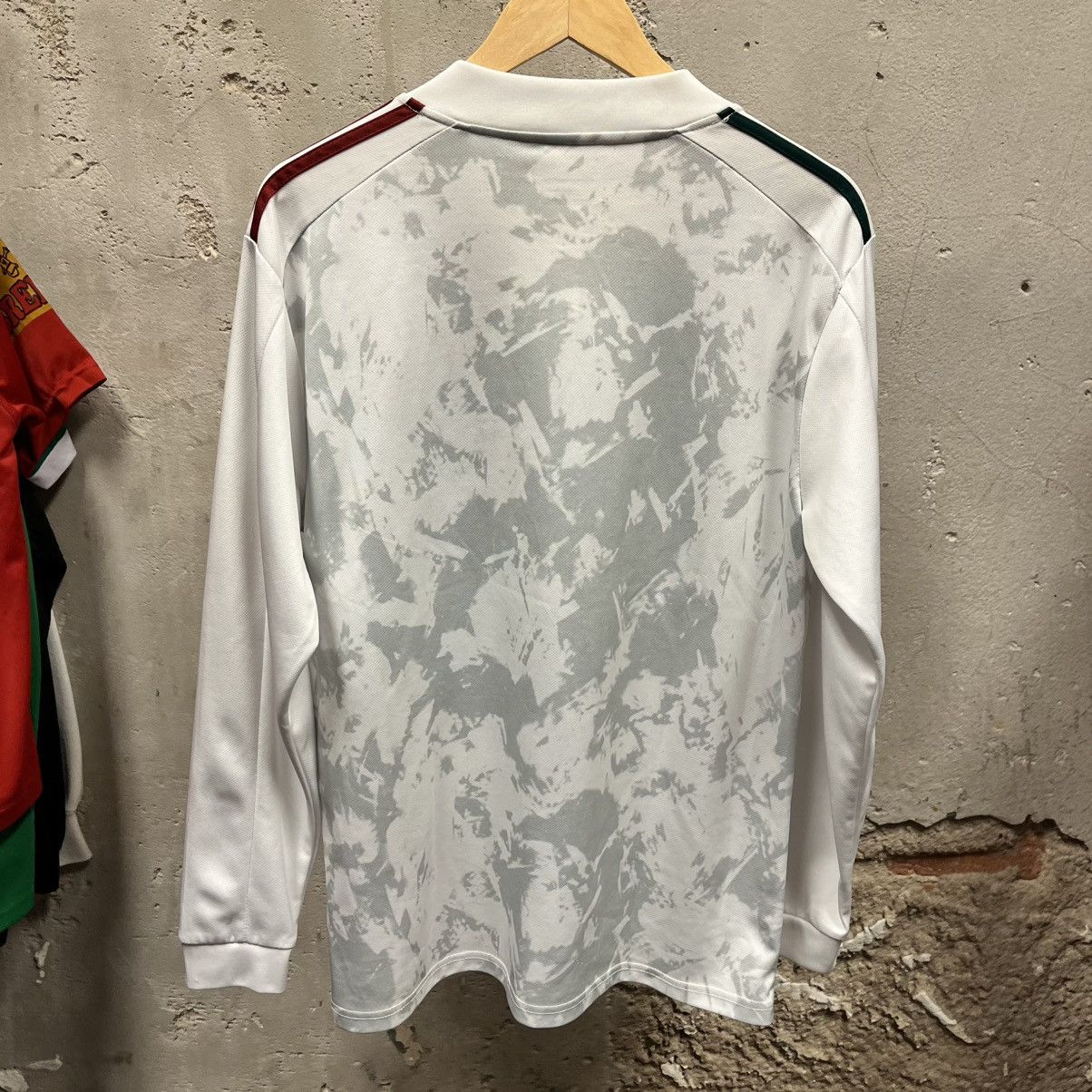 Adidas Mexico Soccer Futbol White Long Sleeve Pattern Patch Jersey Size US L / EU 52-54 / 3 - 4 Thumbnail