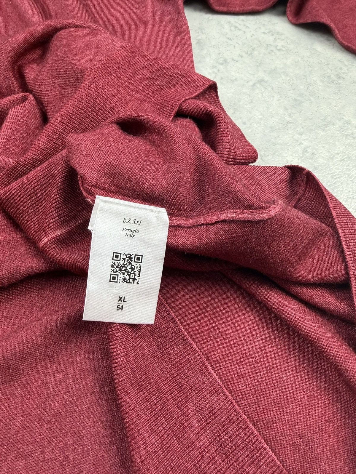 Zanieri Zanieri Crew Neck Sweater XL 54 Wool Cashmere Burgundy Men’s Size US L / EU 52-54 / 3 - 6 Thumbnail