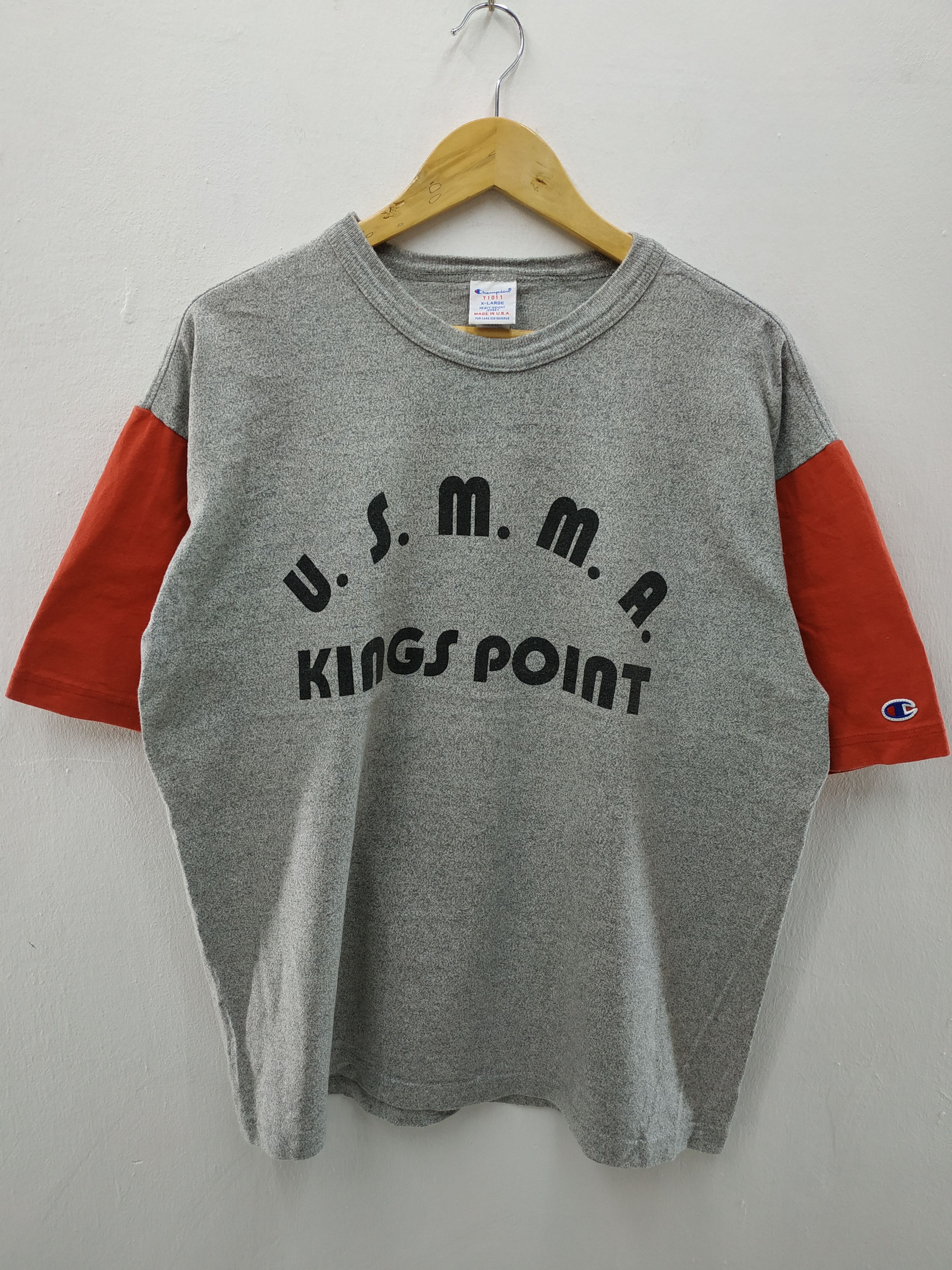 Champion × Vintage Champion T1011 U.S.M.M.A. Kings Point T-Shirt Size US XL / EU 56 / 4 - 1 Thumbnail