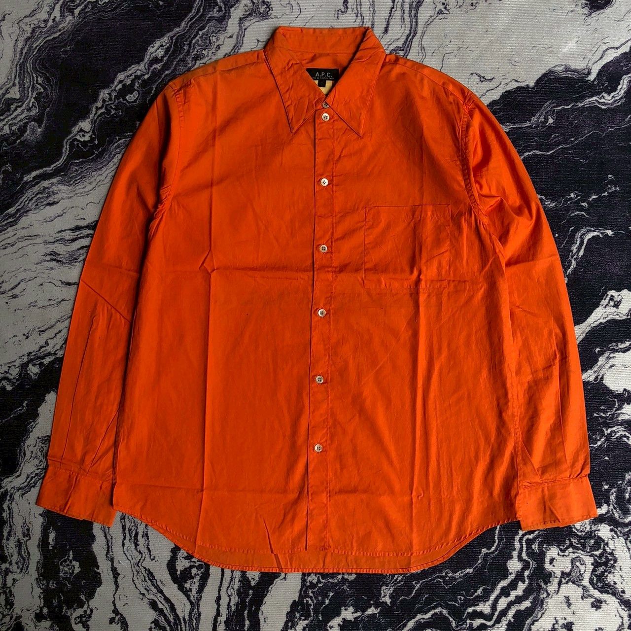 A.P.C. Vintage A.P.C. Orange Cotton Shirt Made in France Size US L / EU 52-54 / 3 - 1 Thumbnail