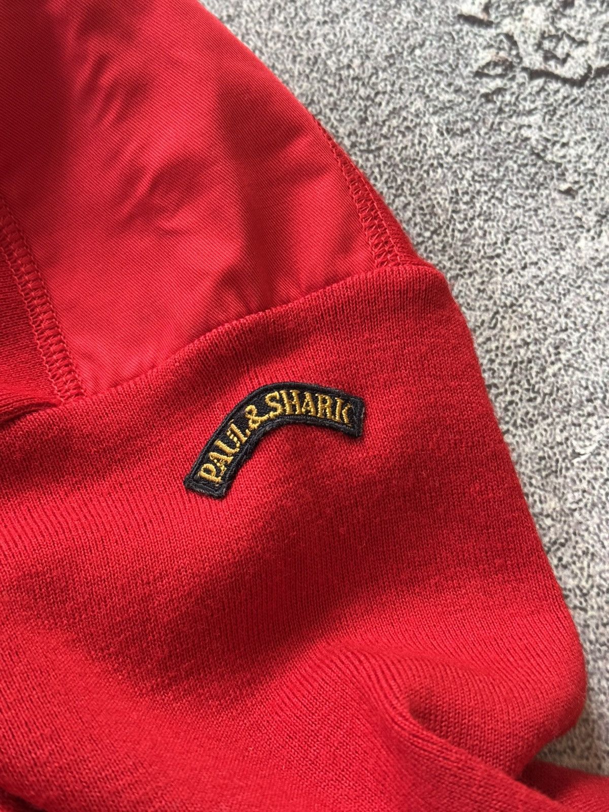 Paul & Shark × Vintage Paul & Shark L Red v-neck sweater knitwear jumper pullover Size US L / EU 52-54 / 3 - 10 Thumbnail