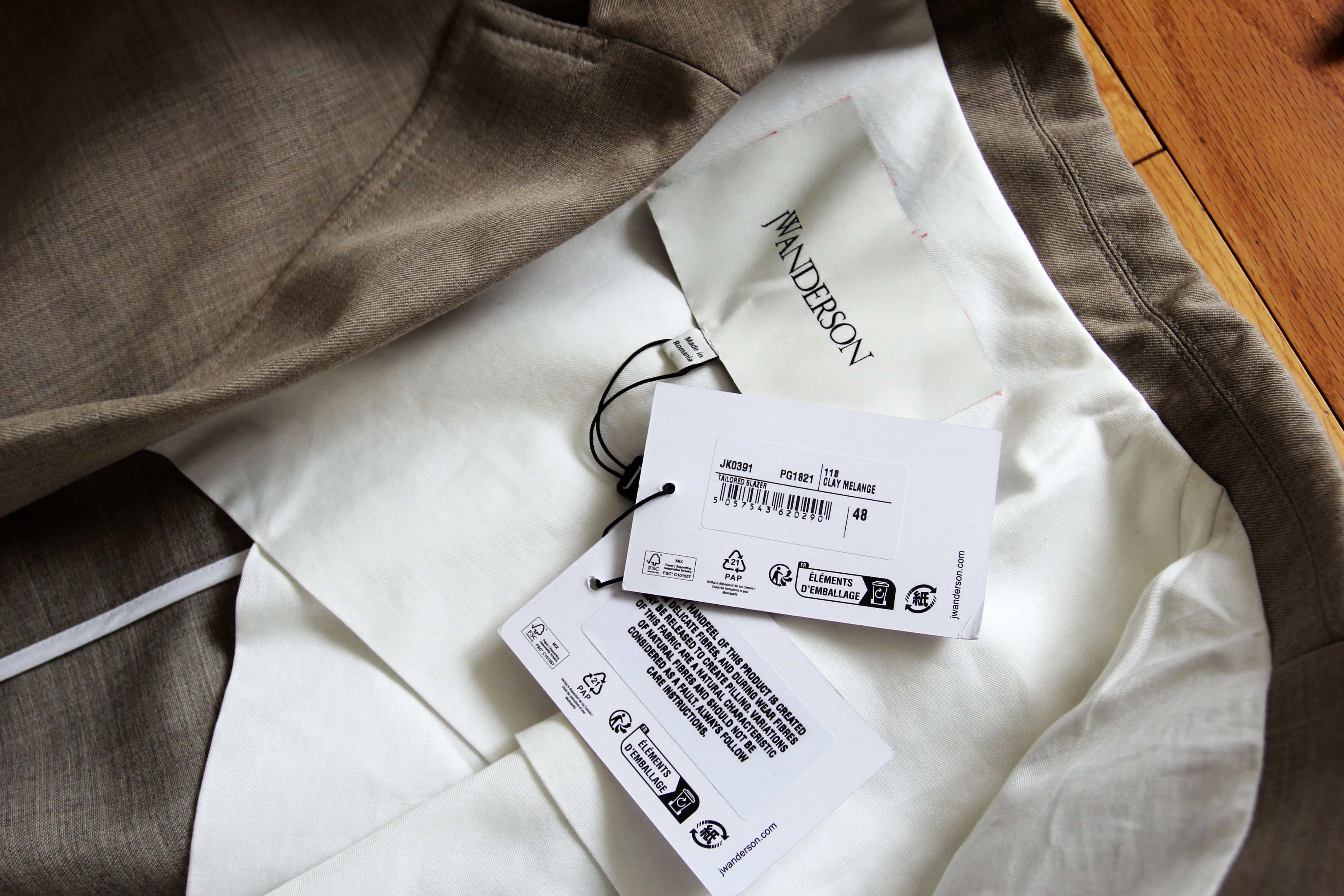 JW Anderson BNWT AW25 JW ANDERSON TAILORED BLAZER JACKET 48 Size US M / EU 48-50 / 2 - 8 Thumbnail