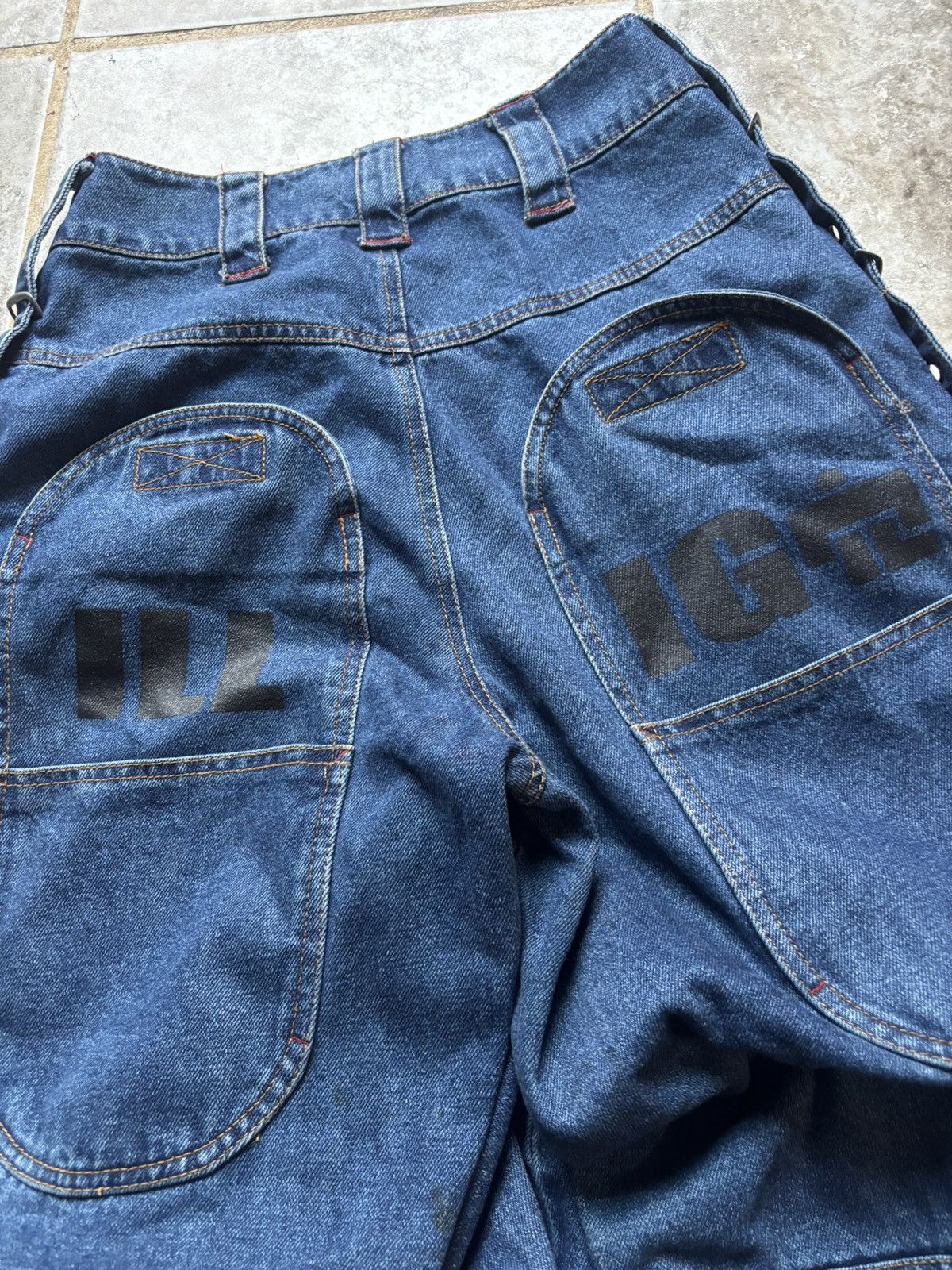Vintage ILLIG Mega Baggy Jeans Rare Size US 28 / EU 44 - 3 Thumbnail