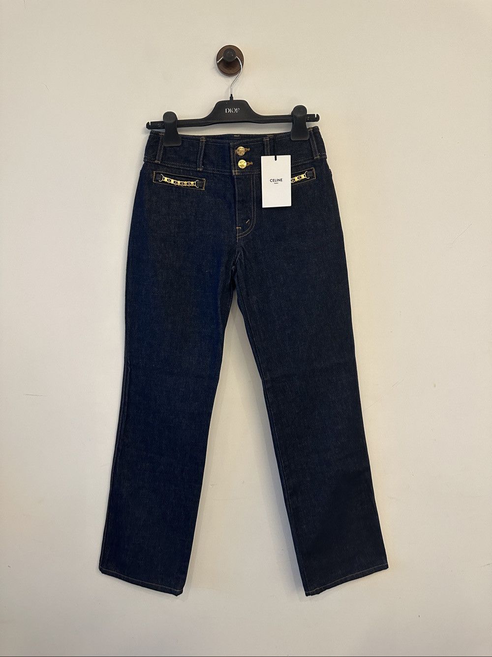 Celine Celine Gold Hardware Flare Jeans Size 26 Size 26" / US 2 / IT 38 - 1 Thumbnail