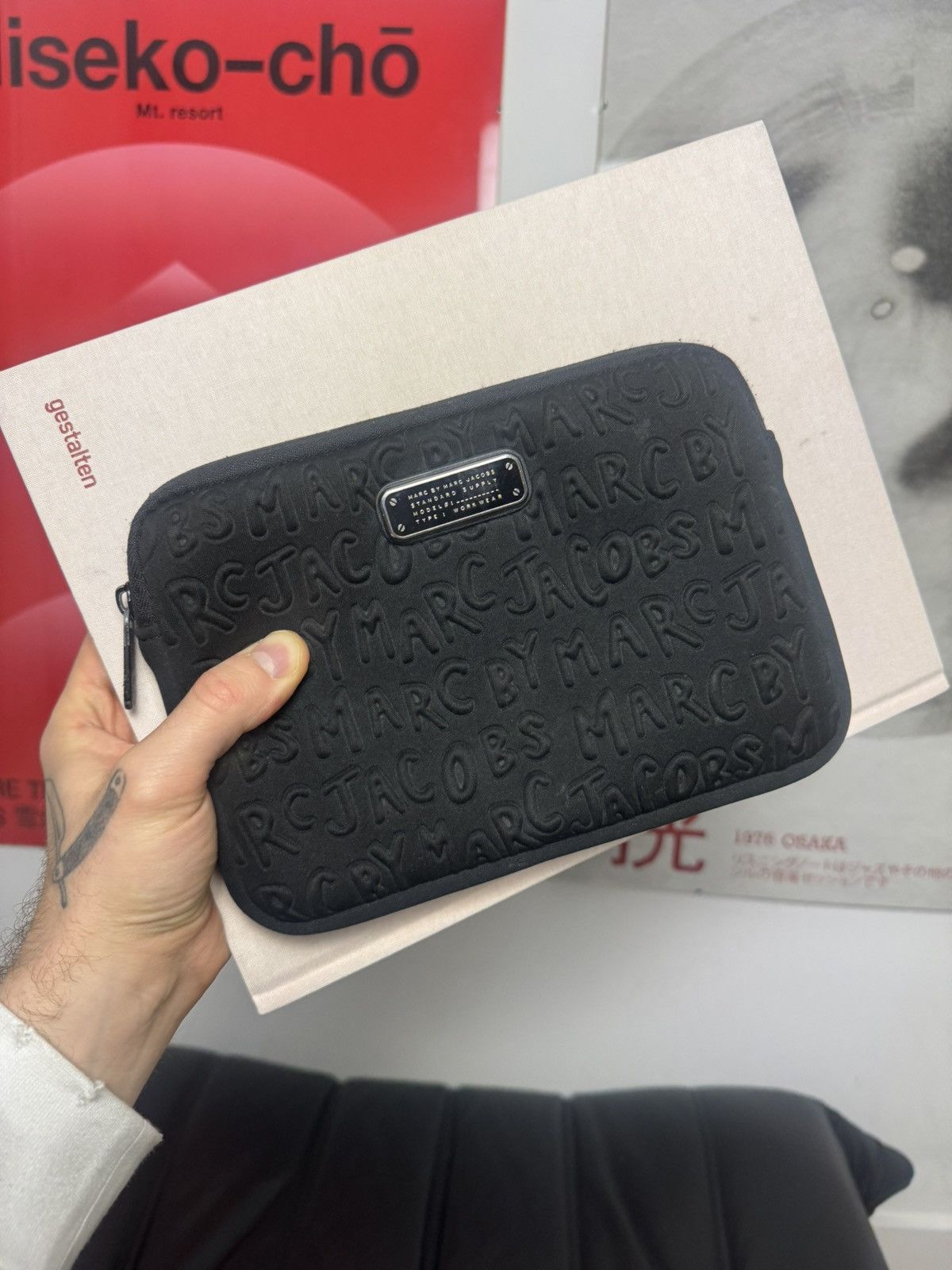 Marc Jacobs Marc Jacobs Cosmetic Pouch Case Bag Workwear Monogram Rare Size ONE SIZE - 1 Thumbnail