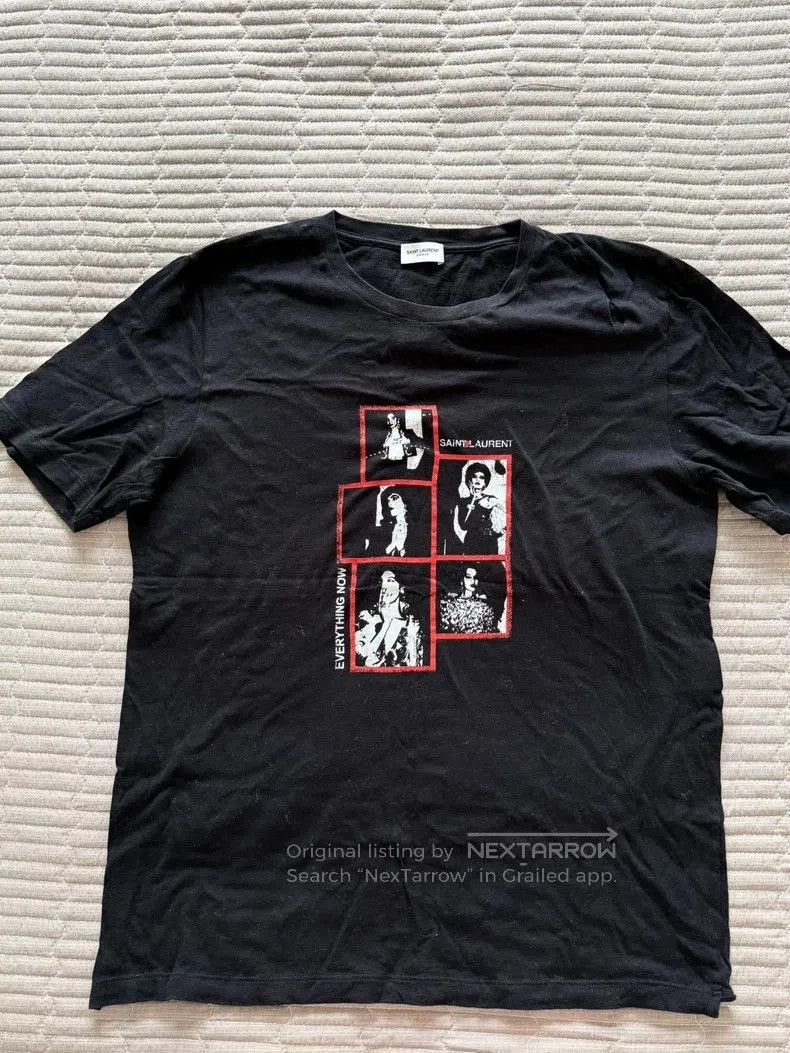 Yves Saint Laurent YSL Saint Laurent Black Graphic T-Shirt. Size US M / EU 48-50 / 2 - 1 Thumbnail