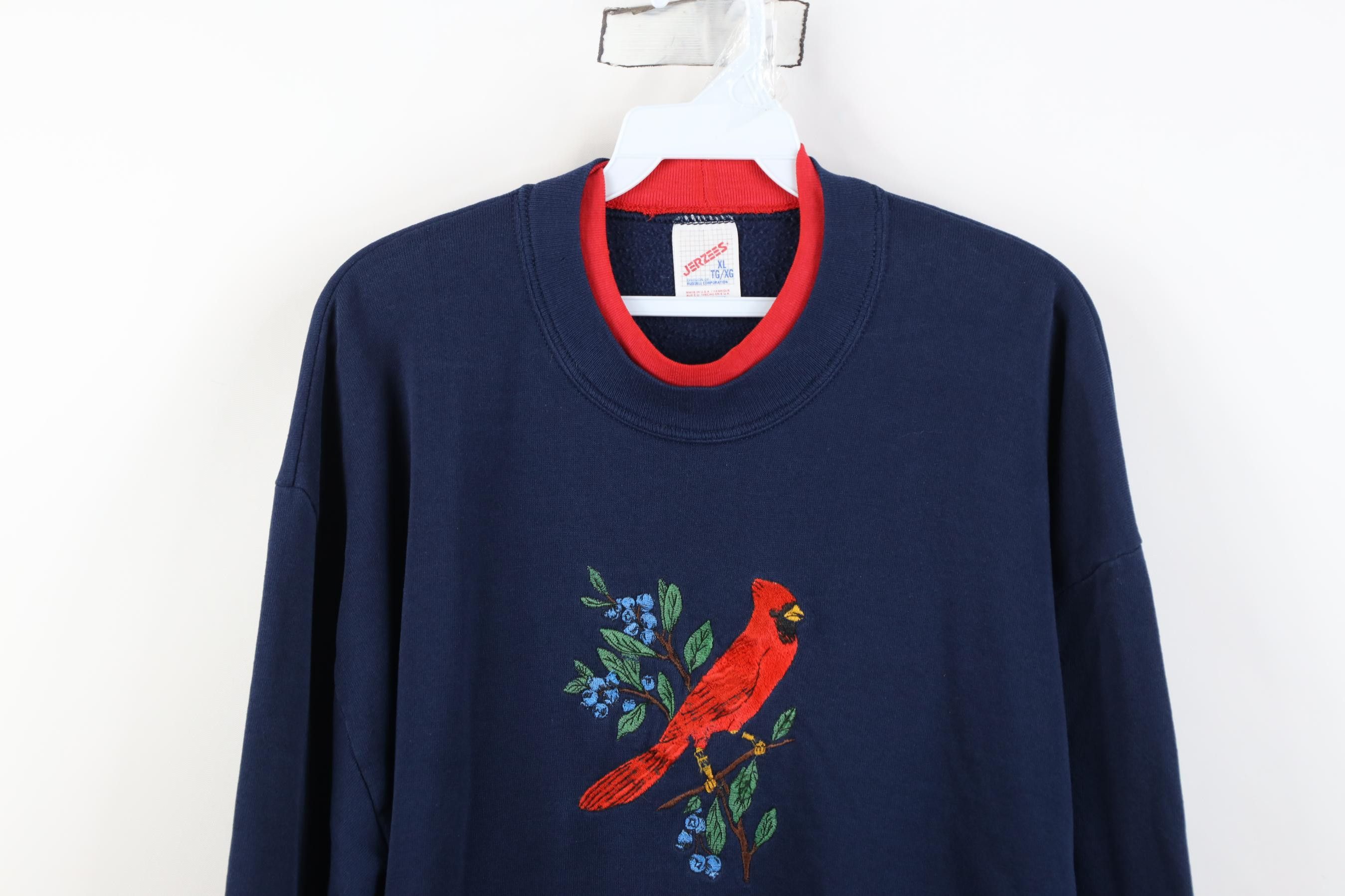 Vintage Vintage 90s Streetwear Michigan Cardinal Bird Sweatshirt USA Size XL / US 12-14 / IT 48-50 - 2 Thumbnail