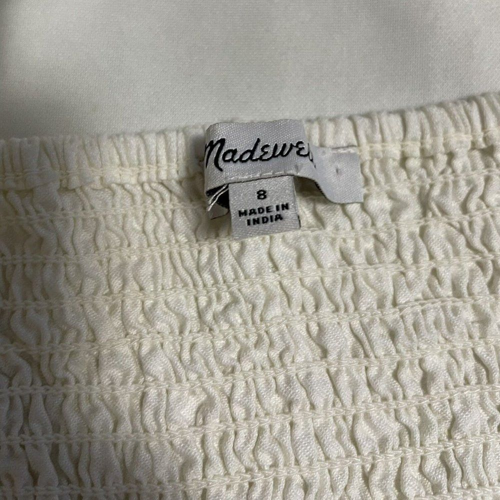 Madewell NWT New $118 Madewell Off-White Linen-Cotton Puff-Sleeve Mi Size M / US 6-8 / IT 42-44 - 7 Thumbnail