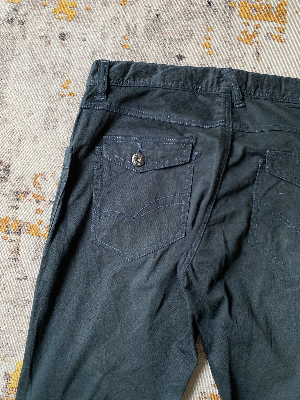 In The Attic In the Attic Claw Marks Design Dark Green Slim Flare Pant Size US 34 / EU 50 - 11 Thumbnail