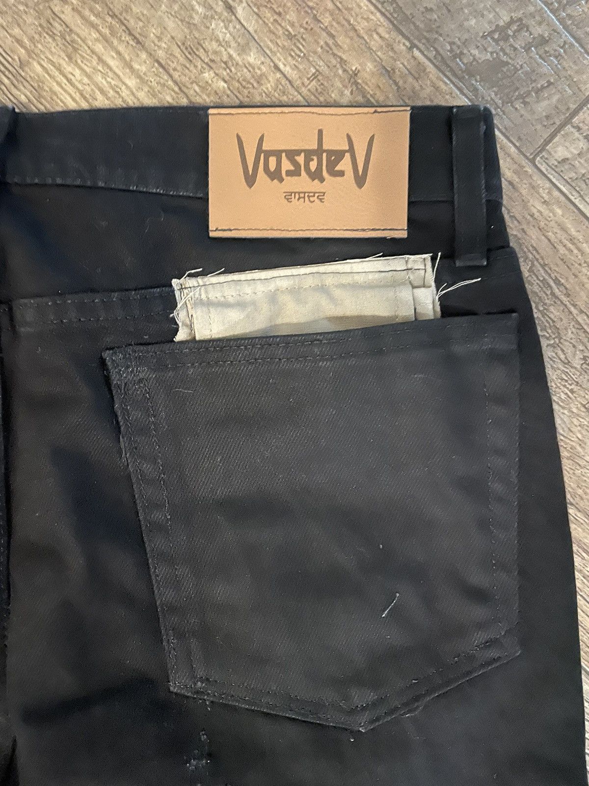 Japanese Brand Slim Fit Black Cargo Pants Rip Denim 34 Size US 34 / EU 50 - 6 Thumbnail