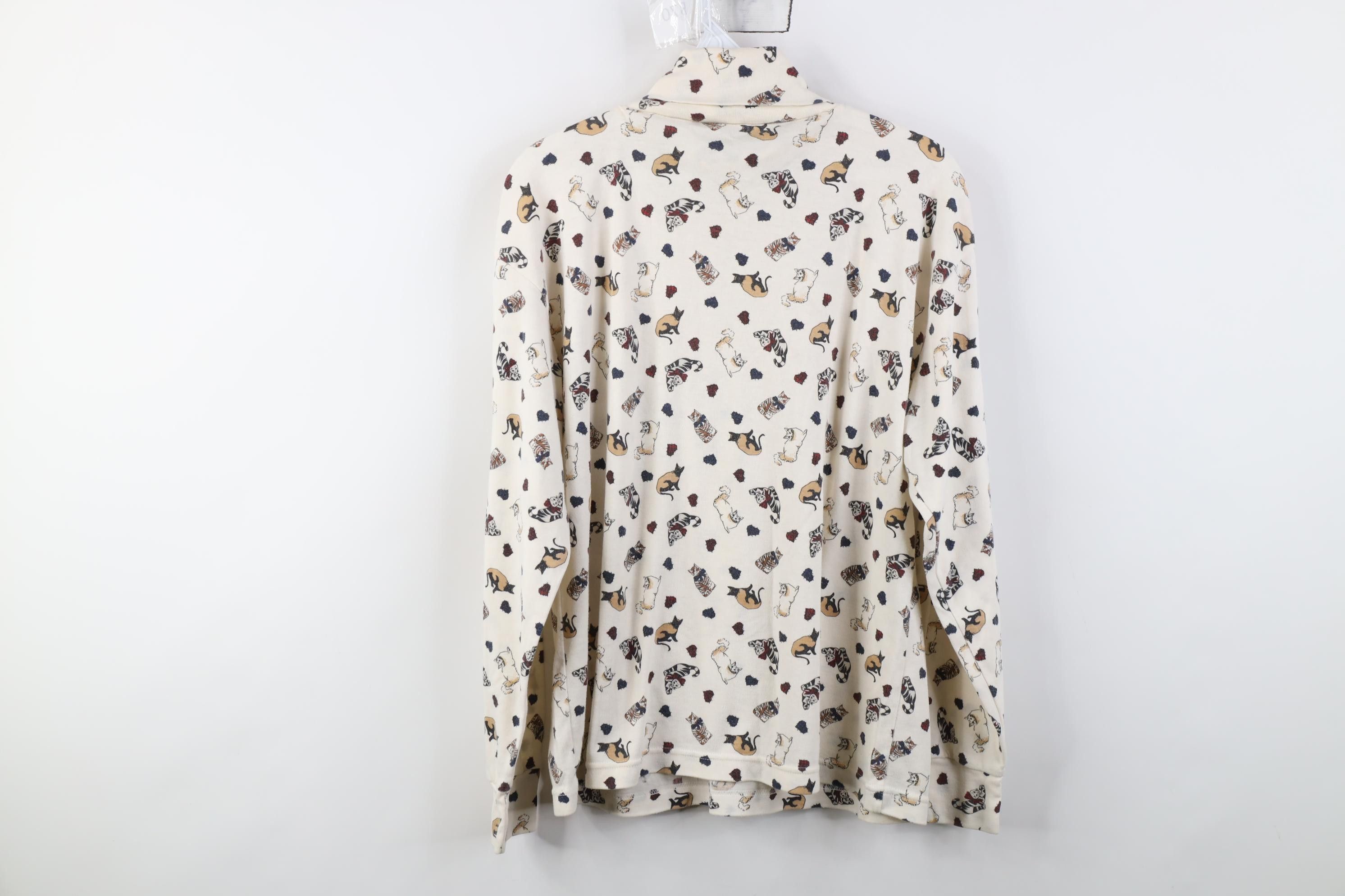 Vintage Vintage 90s Streetwear Cat Kitten All Over Print T-Shirt Size M / US 6-8 / IT 42-44 - 9 Thumbnail