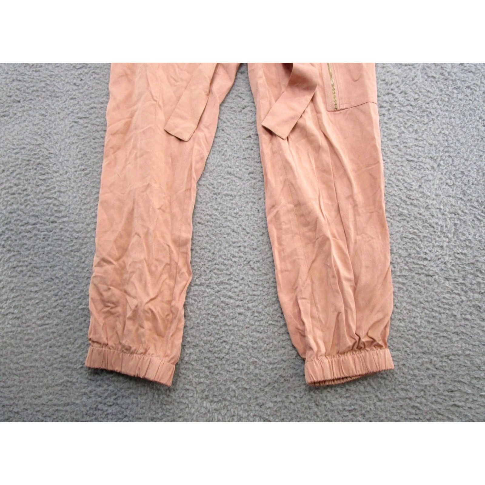 Vintage Entro Pink Jogger Pants Lightweight Tencel Blend Size M Women’s Adult Medium Peach Belted Size 32" / US 10 / IT 46 - 2 Thumbnail