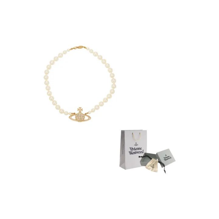 Vivienne Westwood Vivienne Westwood One Row Pearl Choker 0079 Size ONE SIZE - 1 Thumbnail