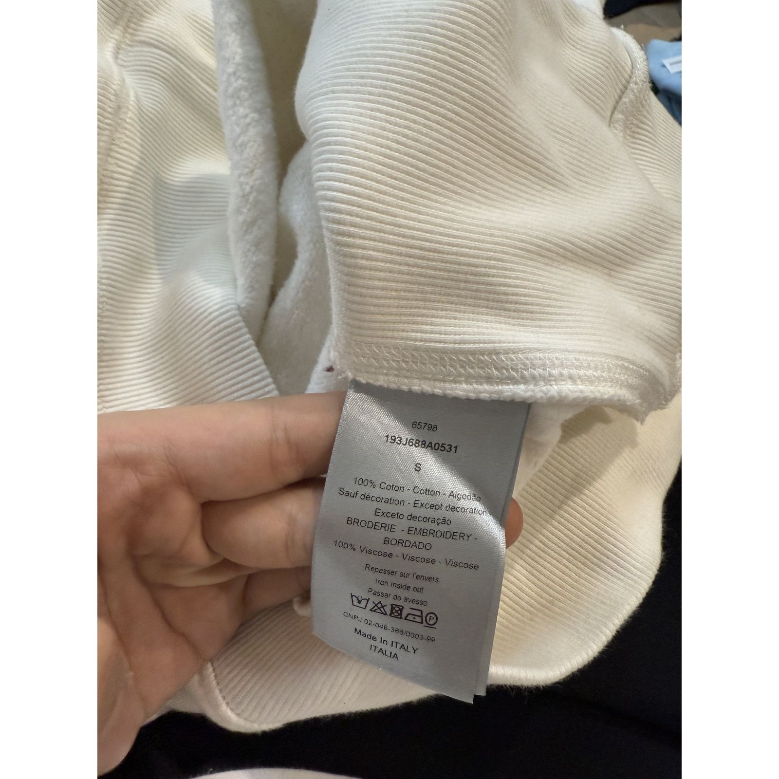 Dior Dior CD Script Logo Hoodie White Used Small Size US S / EU 44-46 / 1 - 3 Thumbnail