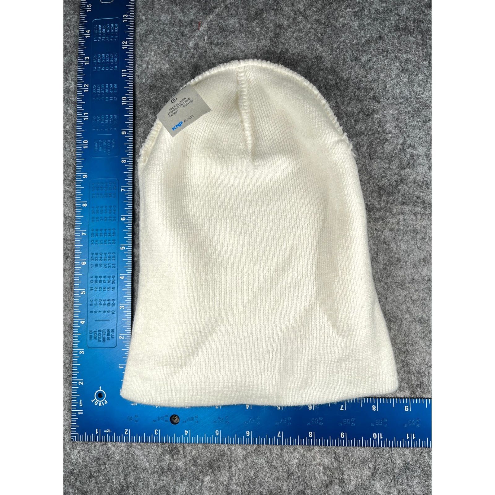 Vintage Think'n Bout You Beanie Toque Adult One Size White Knit Embroidered 100% Acrylic Size ONE SIZE - 6 Thumbnail