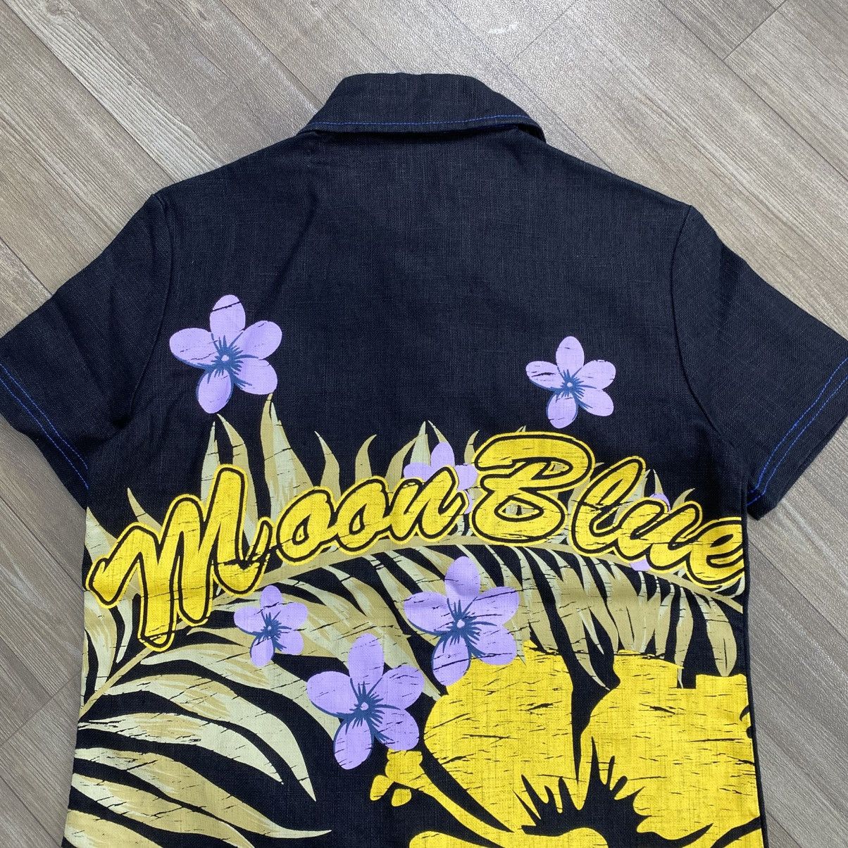 Sun Surf 2000s Blue Moon Blue Florals Hawaiian Shirt Size US S / EU 44-46 / 1 - 2 Thumbnail