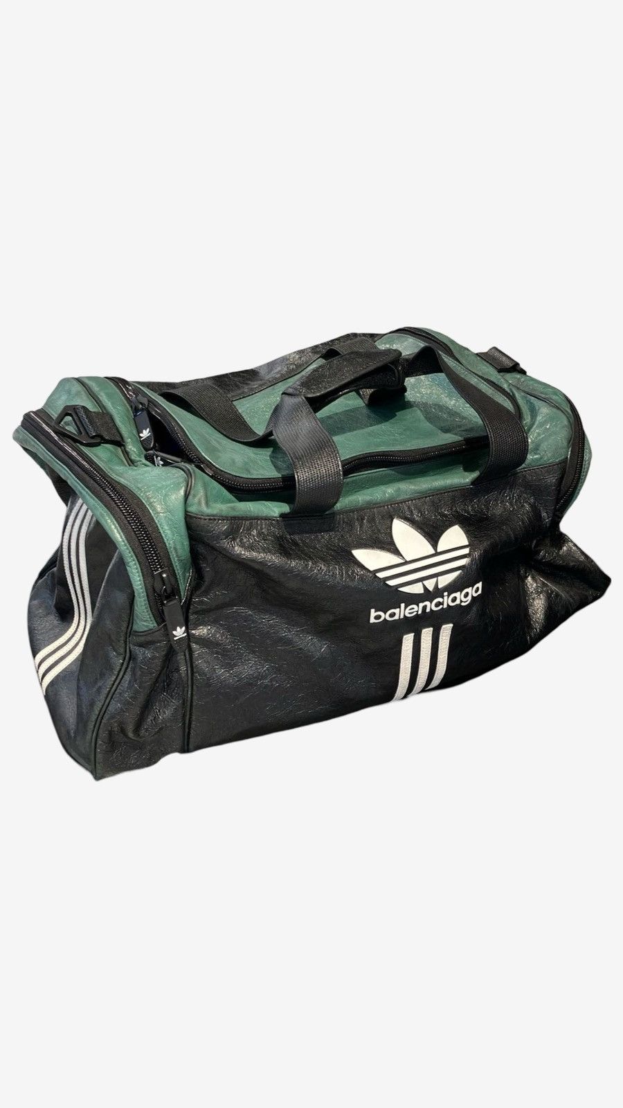 Balenciaga Balenciaga x Adidas Full Leather Green Black Duffle Bag Size ONE SIZE - 1 Thumbnail