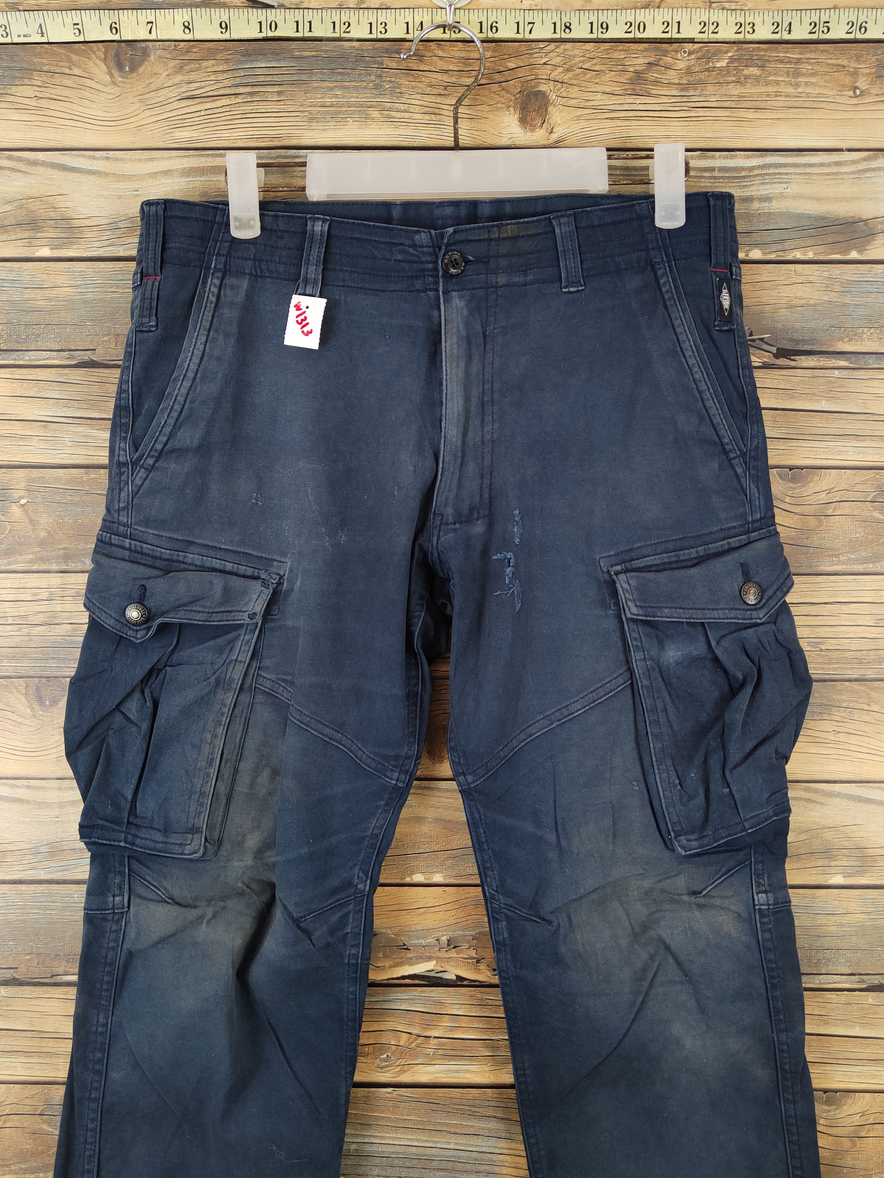 Japanese Brand Geride Navy Multipocket Tactical Cargo Pants #W1313 Size US 32 / EU 48 - 2 Thumbnail