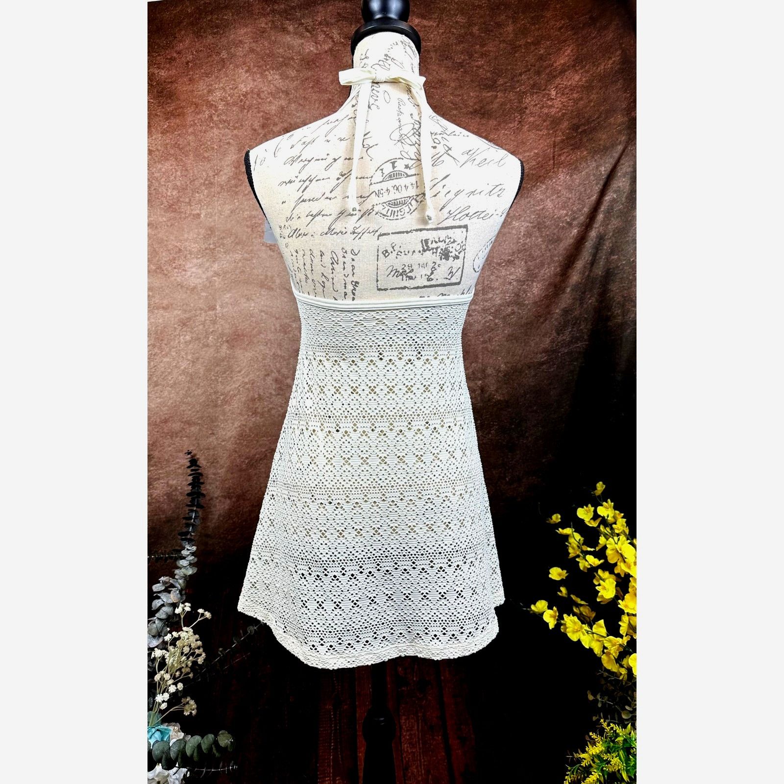 Other Arena Mesh Halter Neck Coverup - Cream - size M Size M / US 6-8 / IT 42-44 - 8 Thumbnail