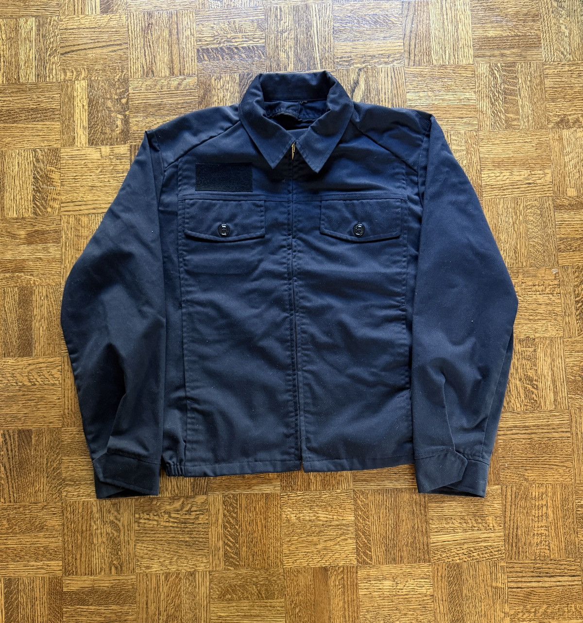Vintage Vintage 80s Police Officer Zip Up Boxy Work Jacket Size US L / EU 52-54 / 3 - 1 Thumbnail