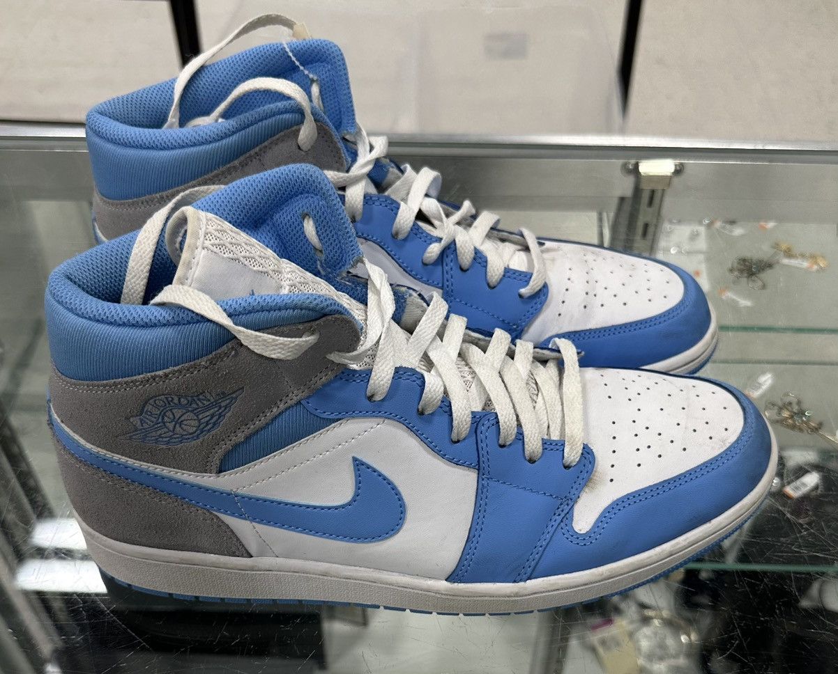 Jordan Brand × Nike Air Jordan 1 Mid University Blue Grey Size US 12 / EU 45 - 2 Thumbnail