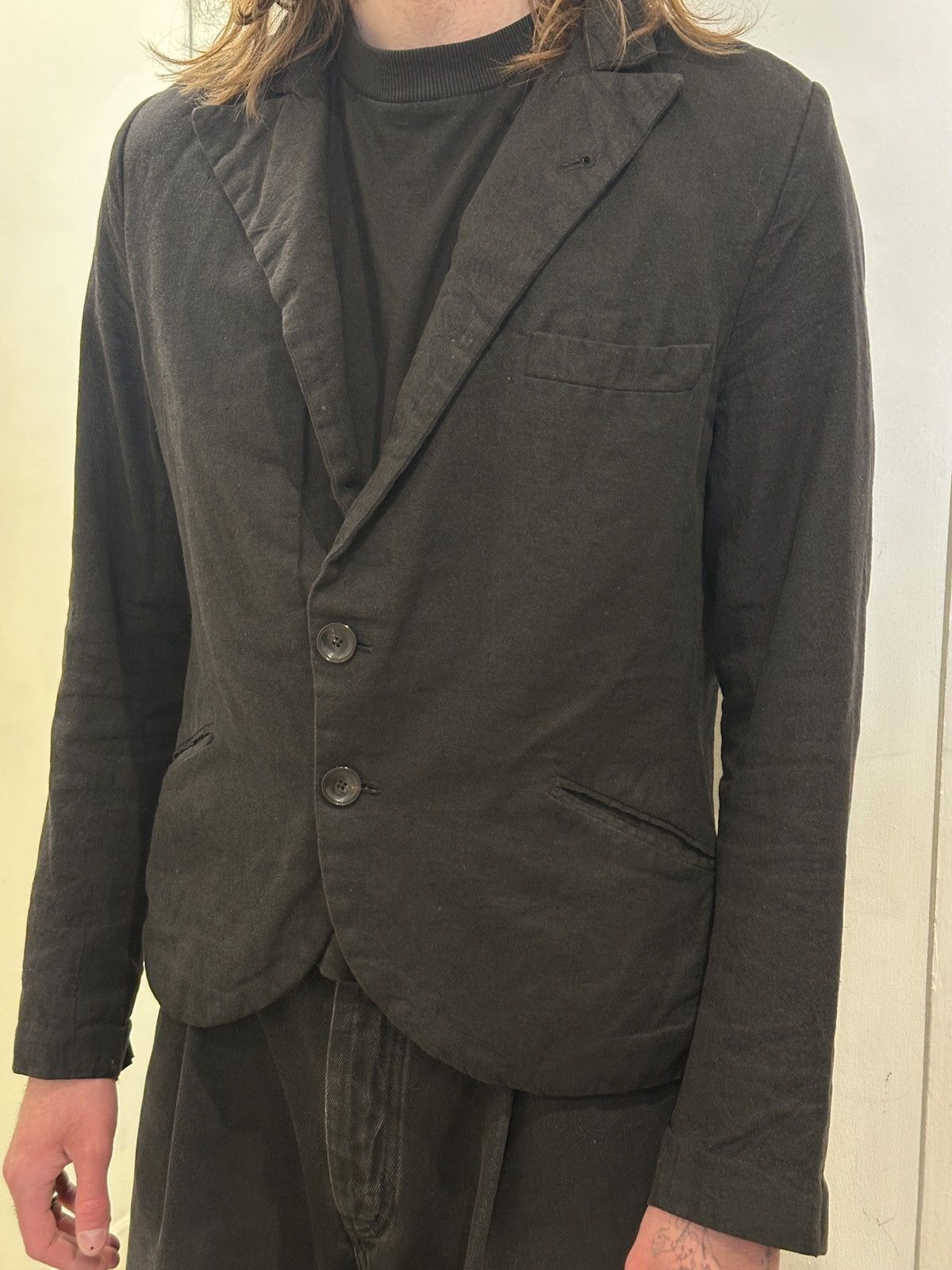 Geoffrey B. Small Gainsbourg Mid Weight Linen Jacket Size 46R - 6 Thumbnail