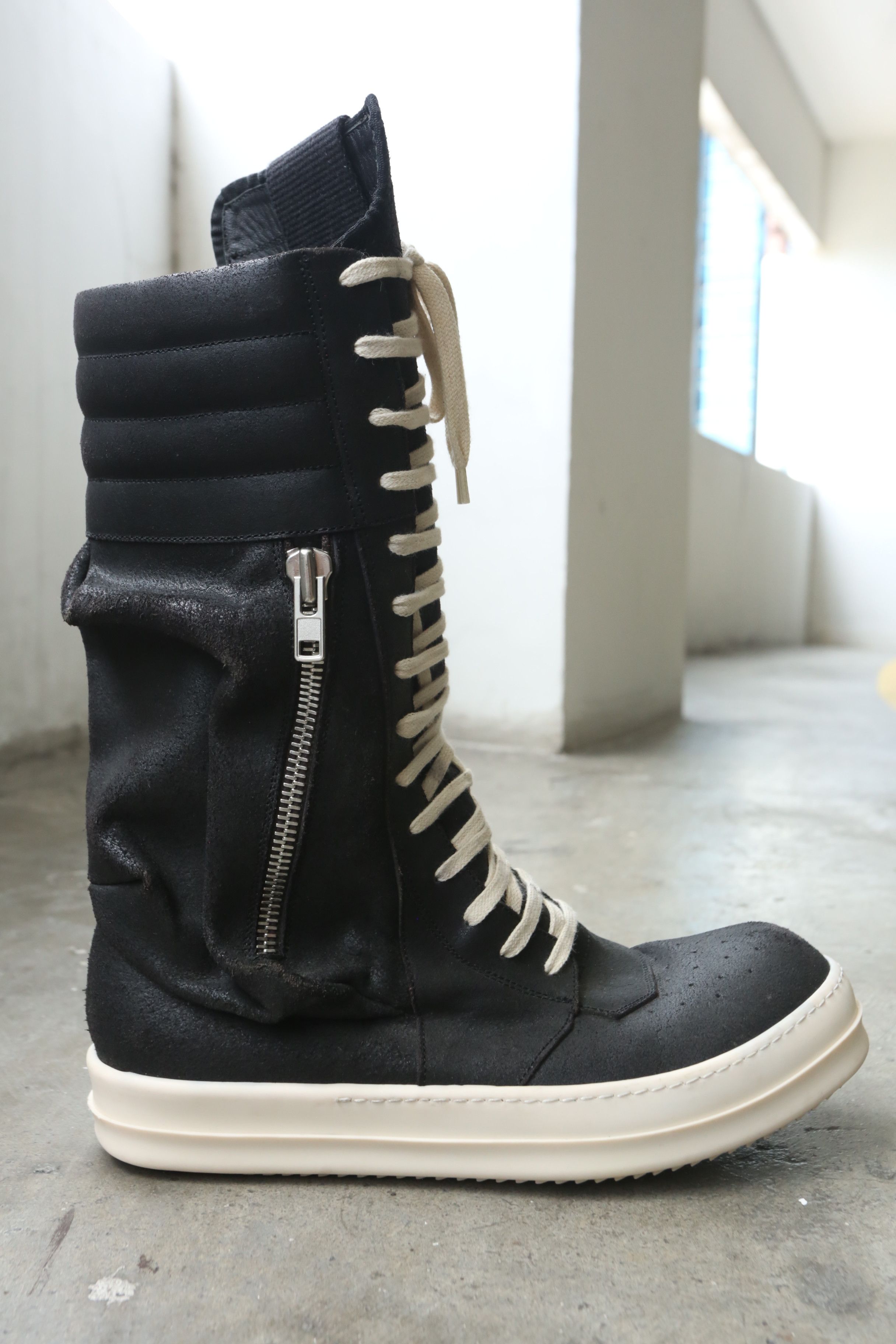 Rick Owens Rick Owens - S/S 16 - Blistered Leather Cargobasket Sneakers Size US 9 / EU 42 - 2 Thumbnail