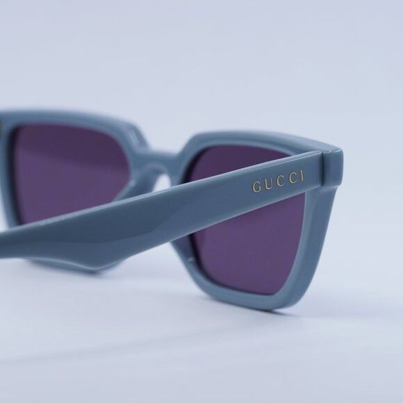 Gucci Gucci GG1539S 003 Sunglasses Light Blue Square Frame Size ONE SIZE - 5 Thumbnail