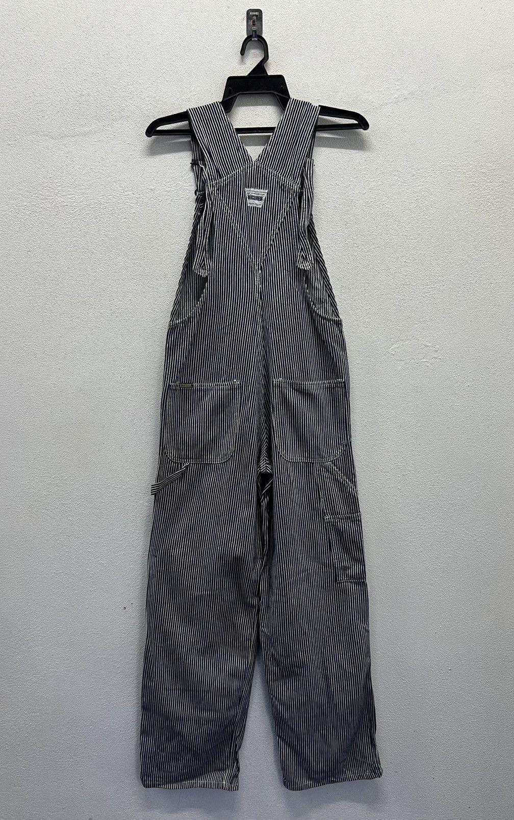 Japanese Brand × Vintage Vintage Vicerer Striped Denim Overalls - Size M Size US 31 - 2 Thumbnail