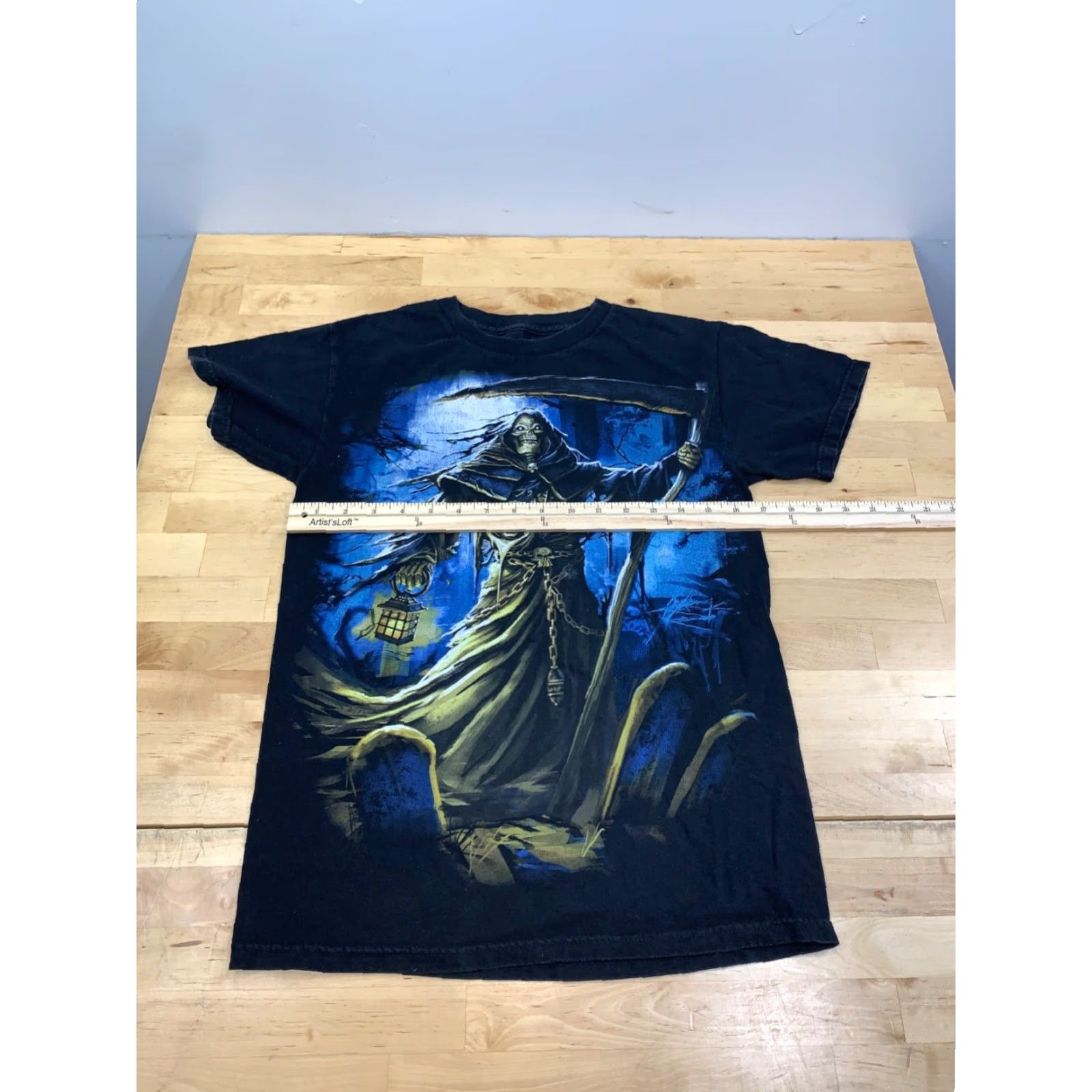 Vintage Grim Reaper T Shirt Mens S Black Reaper Death Horror 10948 Size US S / EU 44-46 / 1 - 5 Thumbnail