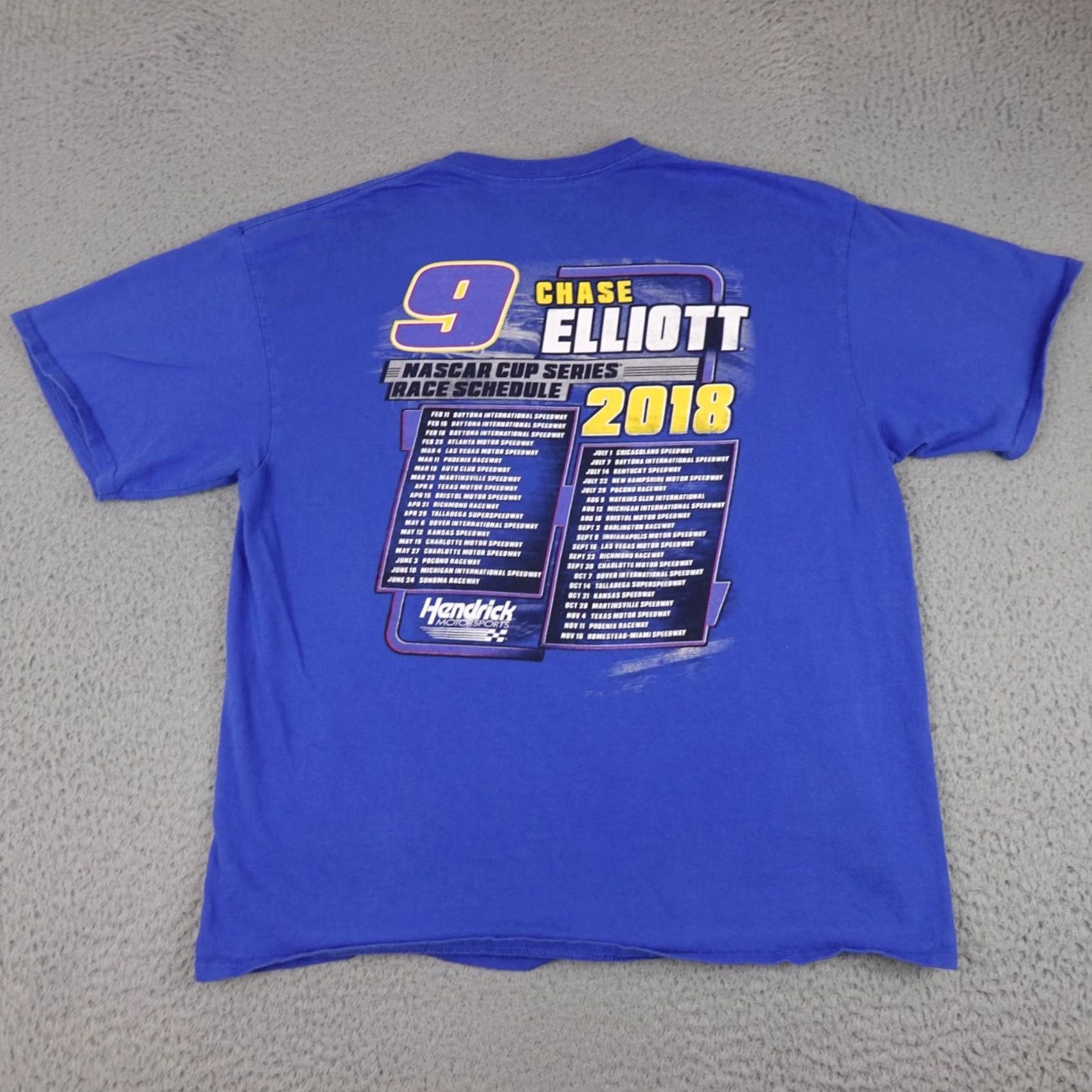Vintage Hendricks Motor Sports NASCAR Chase Elliot #9 2018 Cup Series Shirt Mens XL Blue Size US XL / EU 56 / 4 - 2 Thumbnail