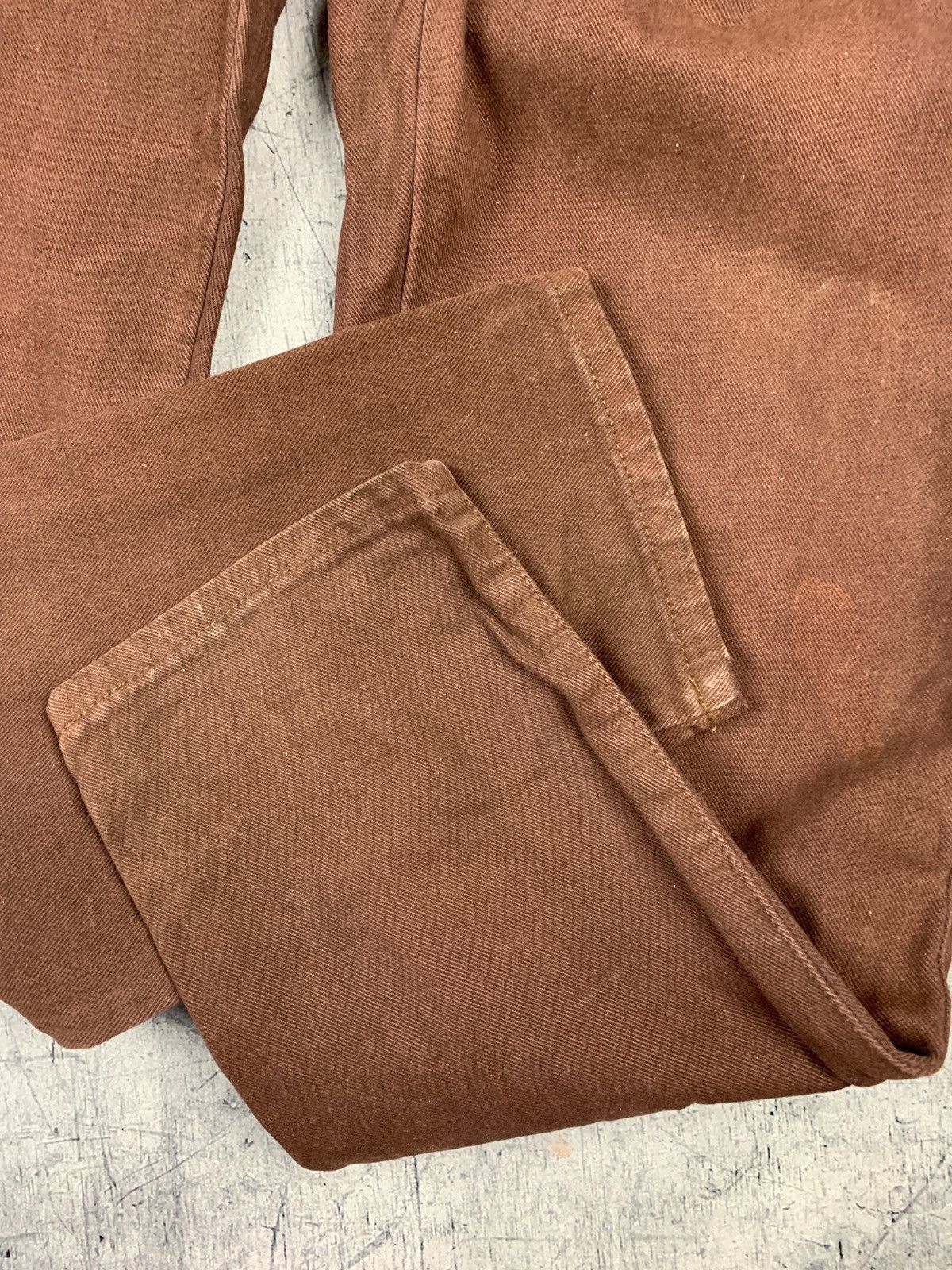 Marithe + Francois Girbaud Vintage Marithe Francois Girbaud Brown Jeans Avant Garde Size US 27 - 14 Thumbnail