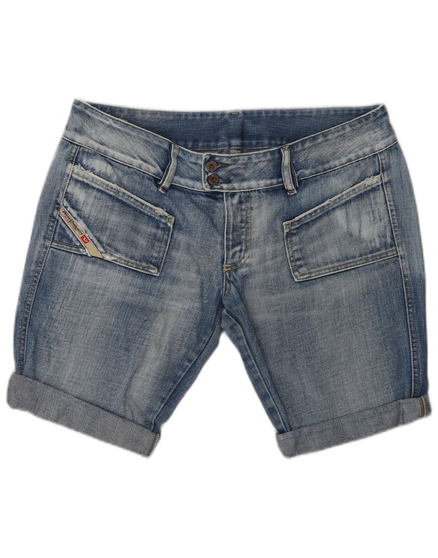 Diesel Womens Denim Shorts W31 Medium Blue Cotton Size 22" - 1 Thumbnail